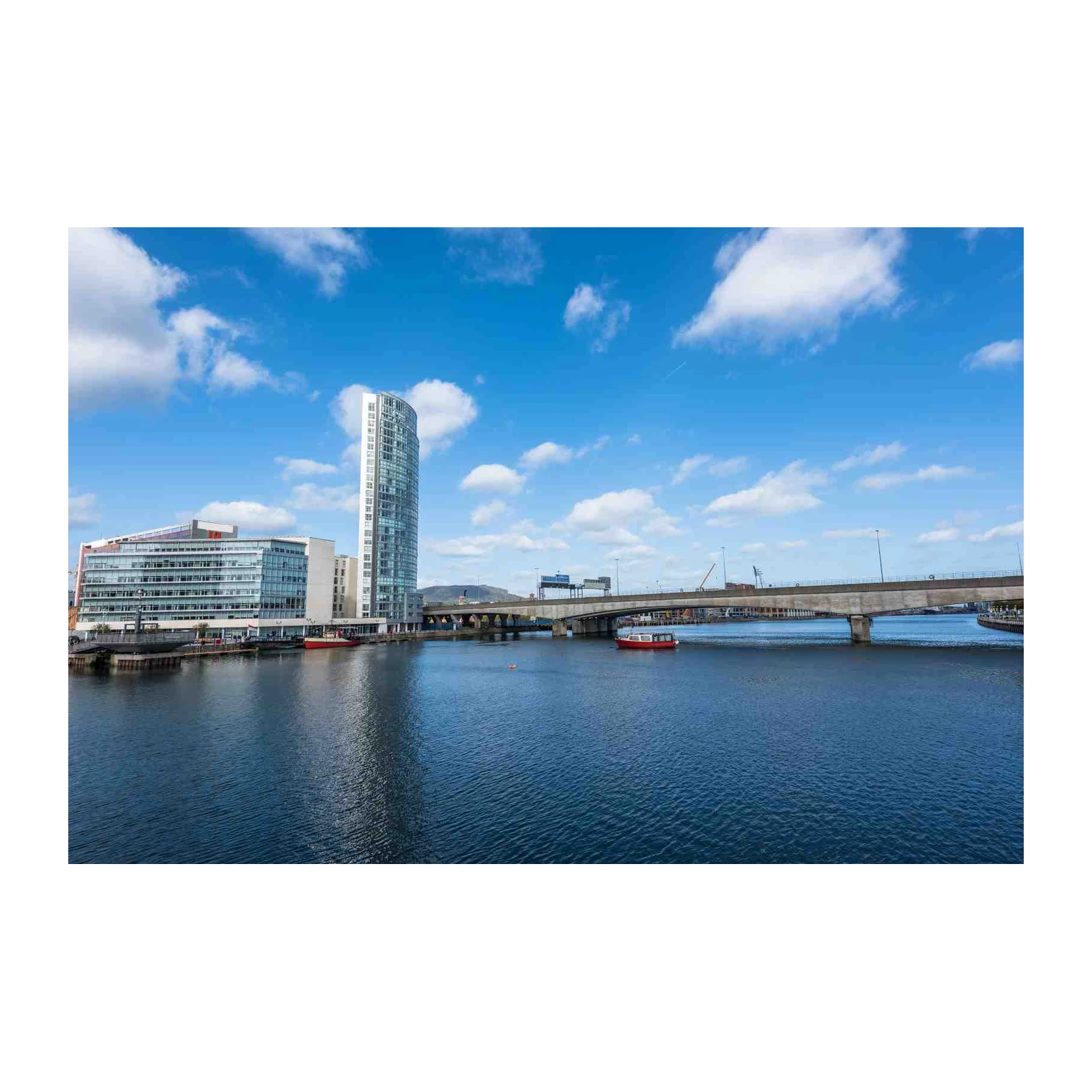 Modern Cityscape River View Wall Art