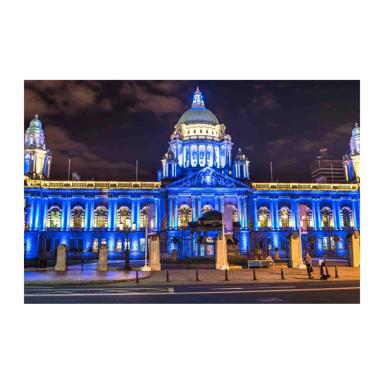 Belfast City Hall Blue Light Wall Art