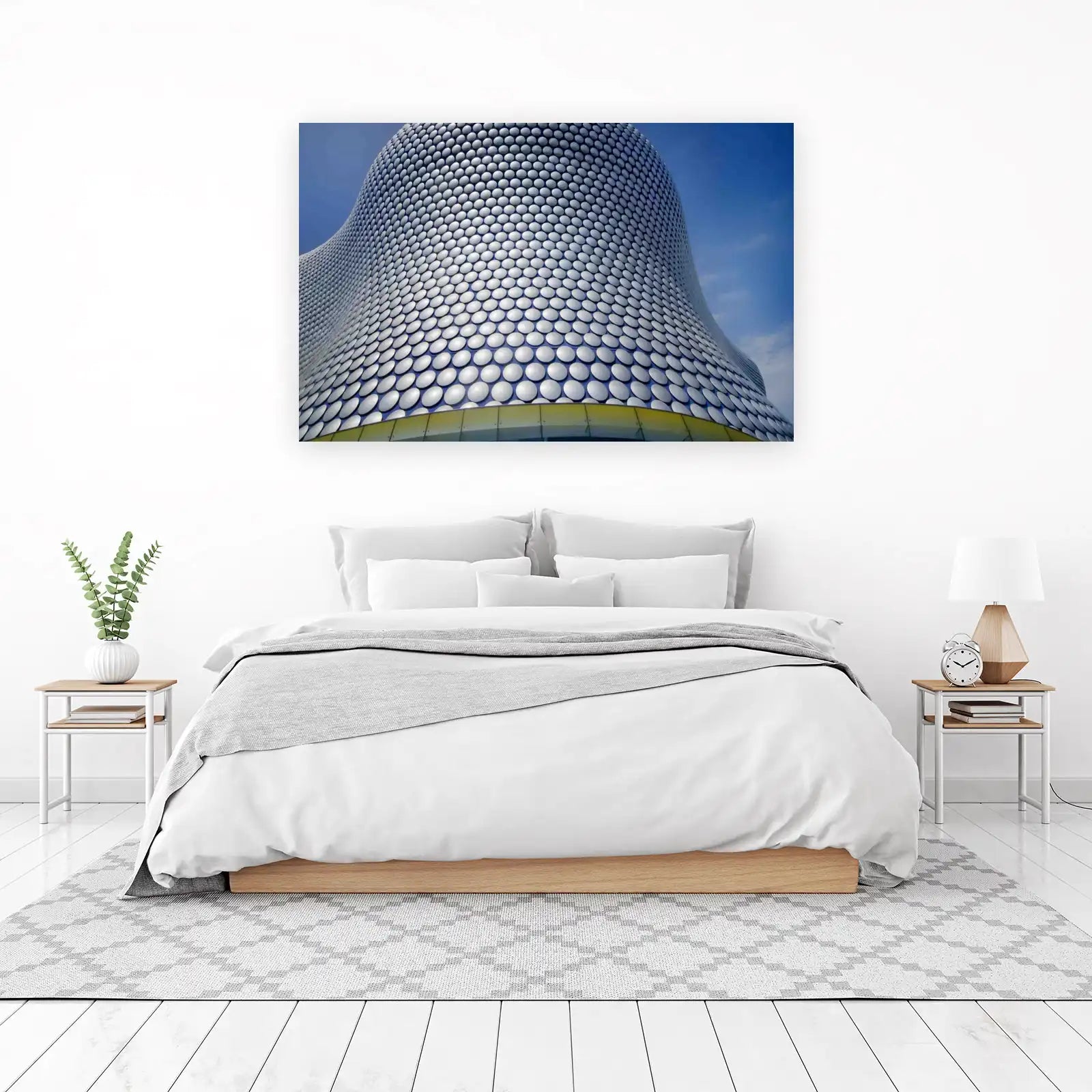 Modern Architectural Wonder Silver Circles Wall Art