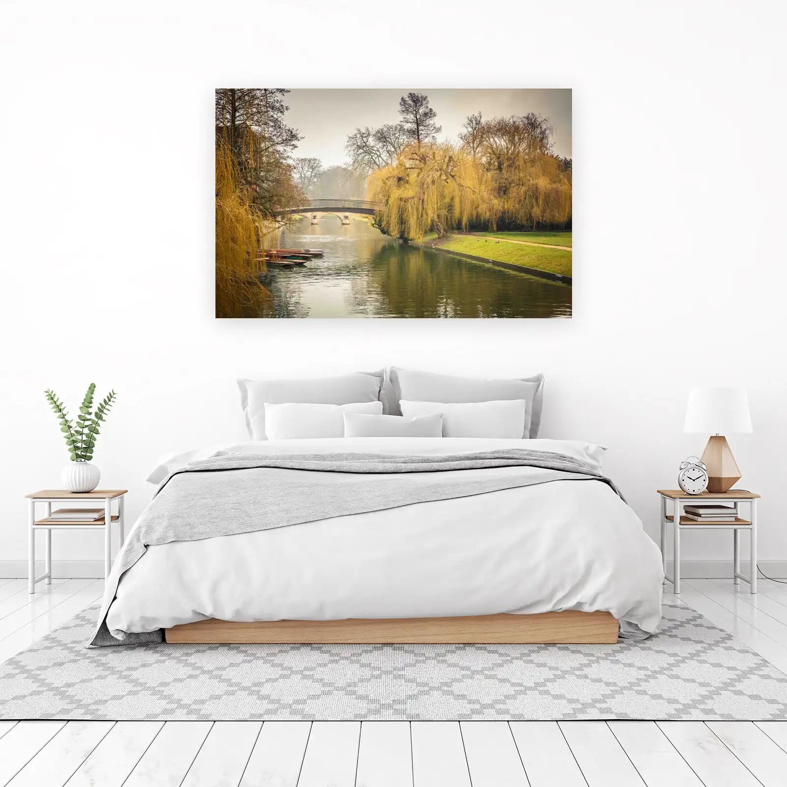 Serene Bridge & Willow Tree Wall Art