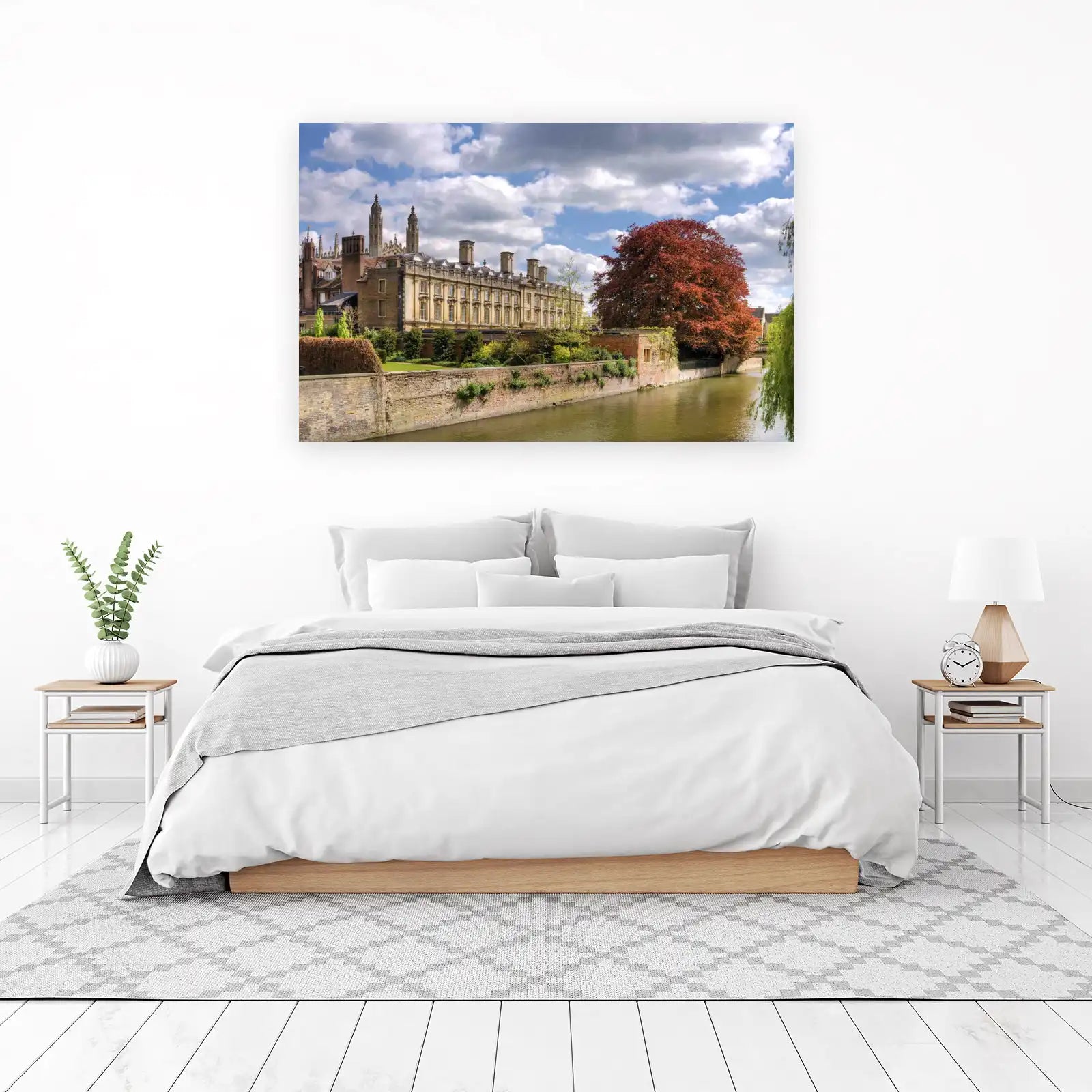 Majestic Cambridge Riverfront Red Tree Wall Art