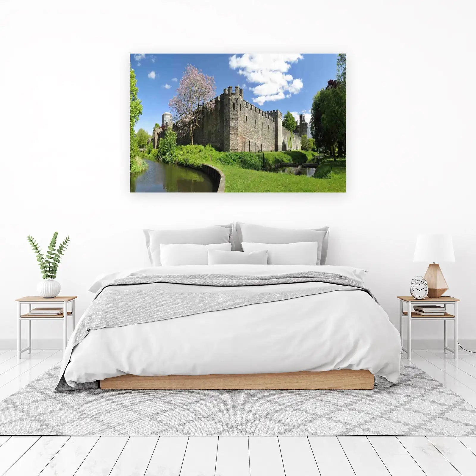 Historic Castle & River Wall Wall Art
