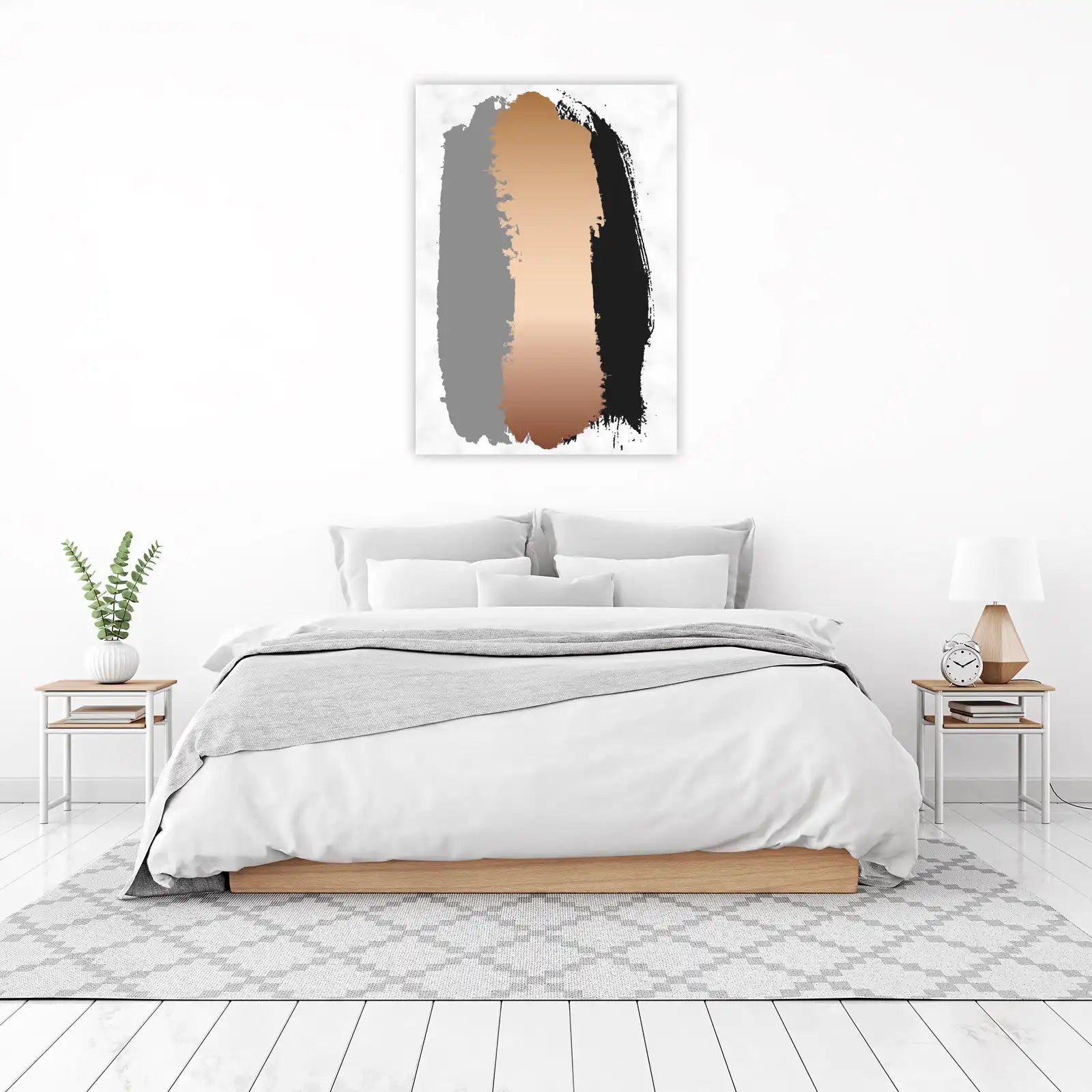 Abstract Brushstrokes Neutral Tones Wall Art