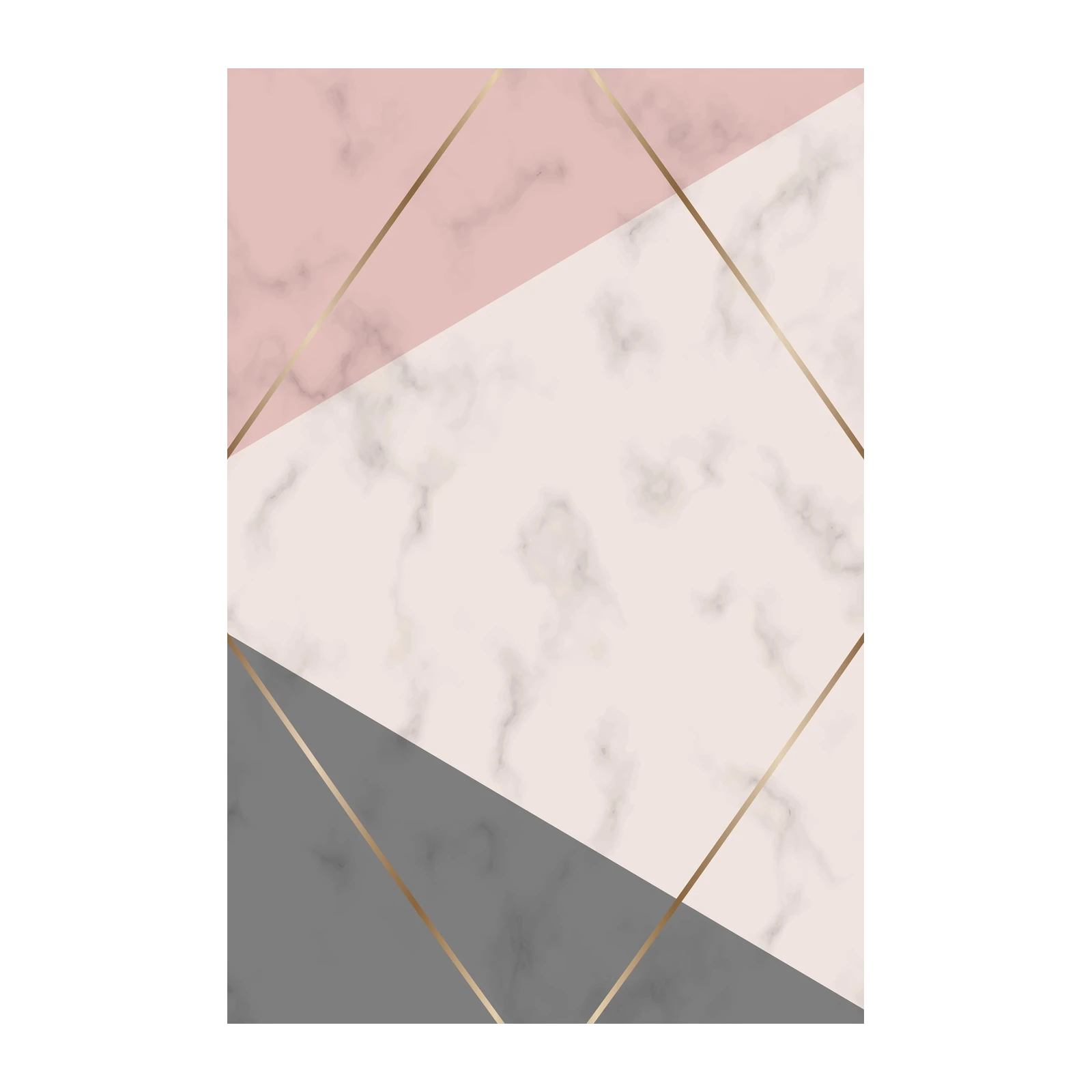 Geometric Marble Blush & Grey Wall Art