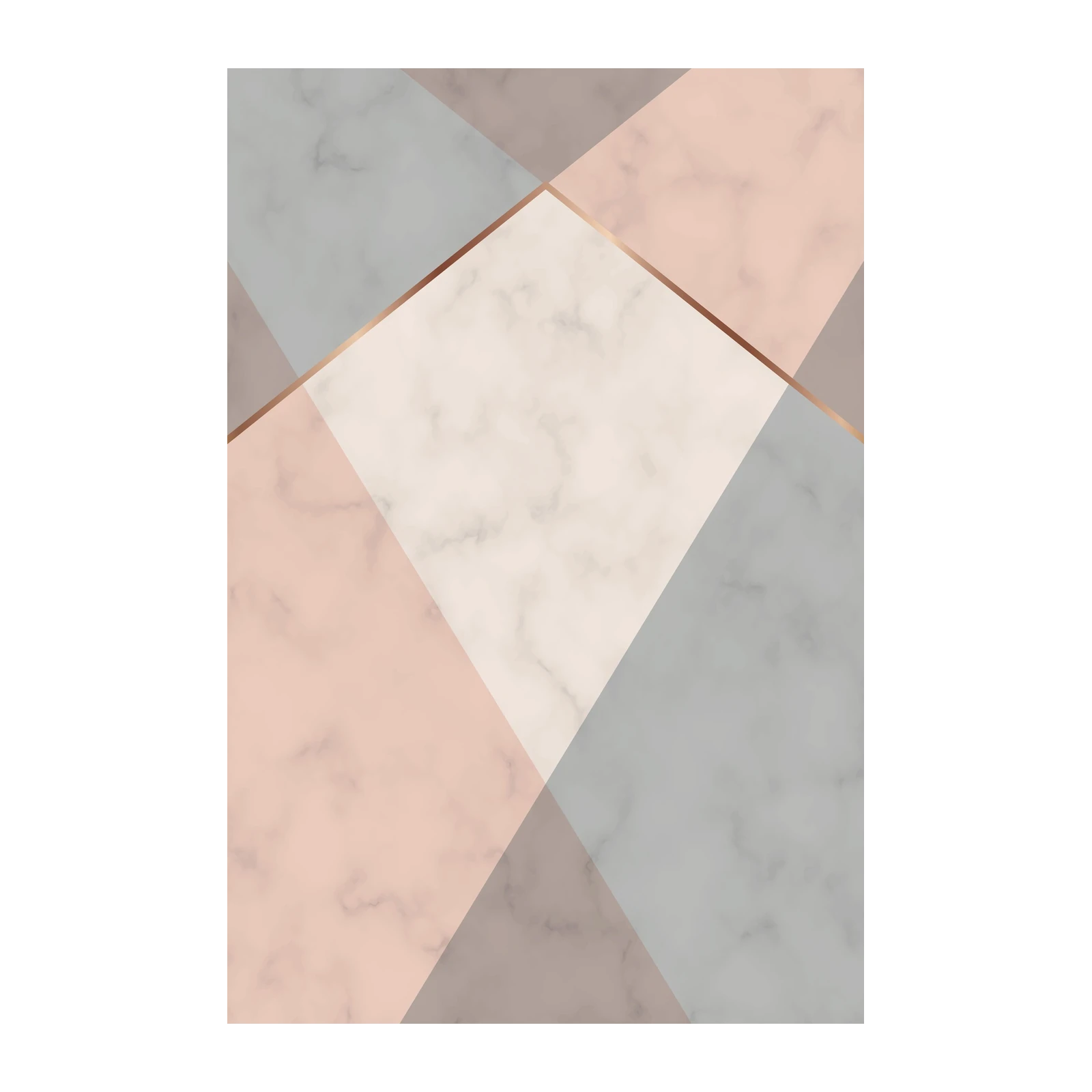Geometric Marble & Rose Gold Wall Art