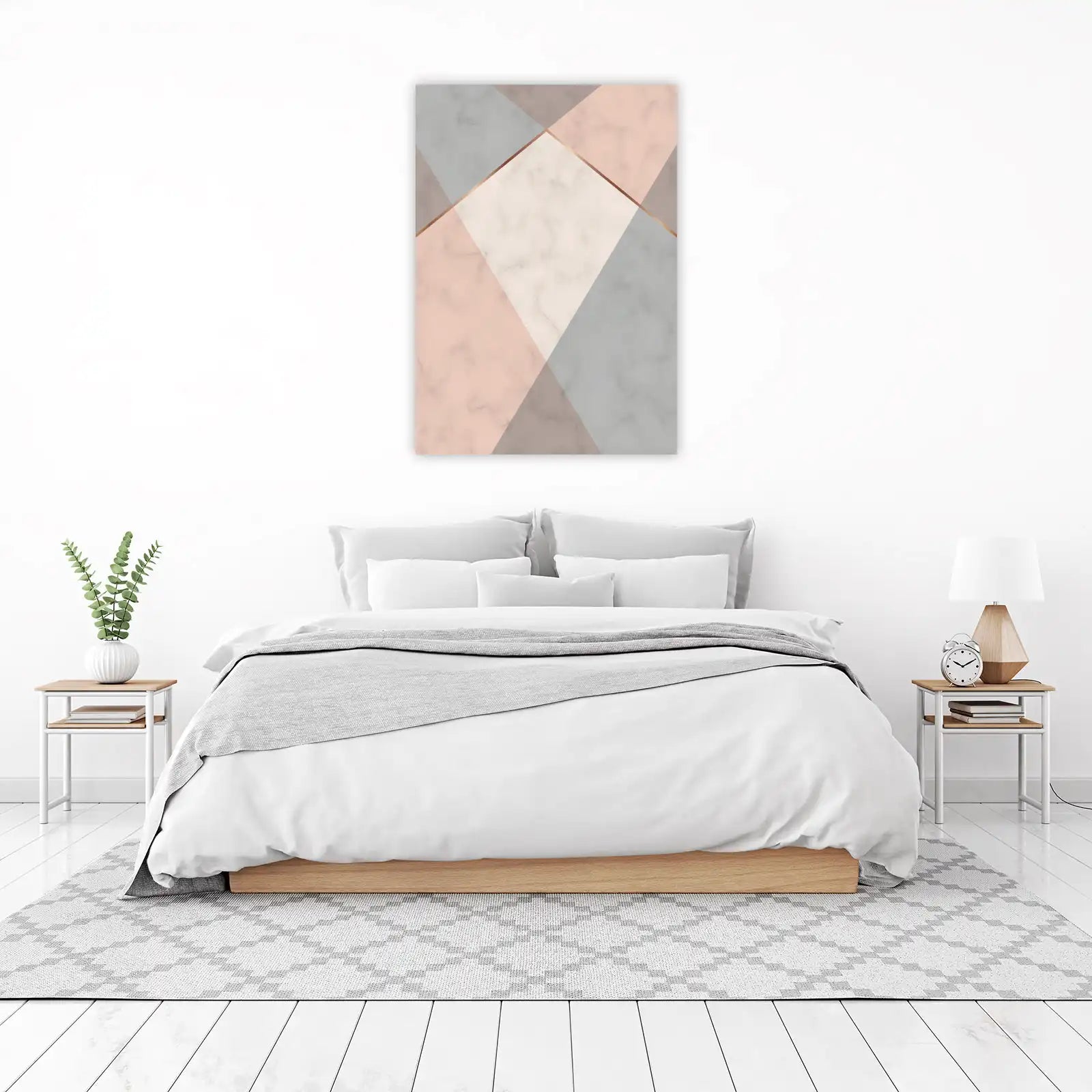 Geometric Marble & Rose Gold Wall Art