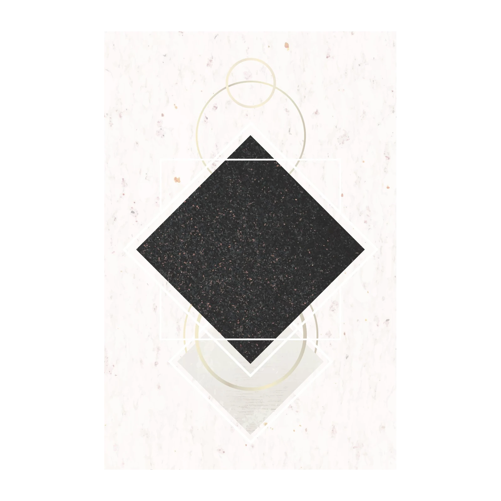 Modern Geometric Marble Diamond Wall Art