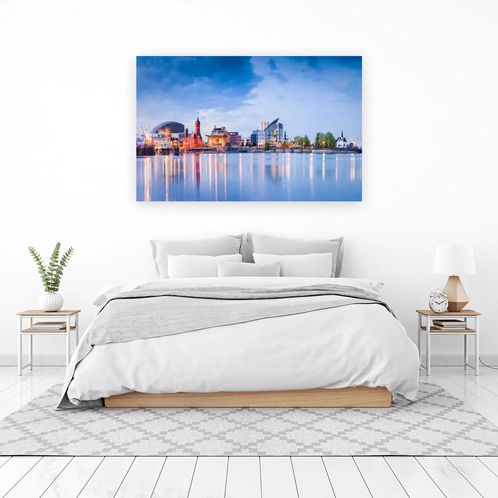 Modern Cityscape Waterfront Wall Art