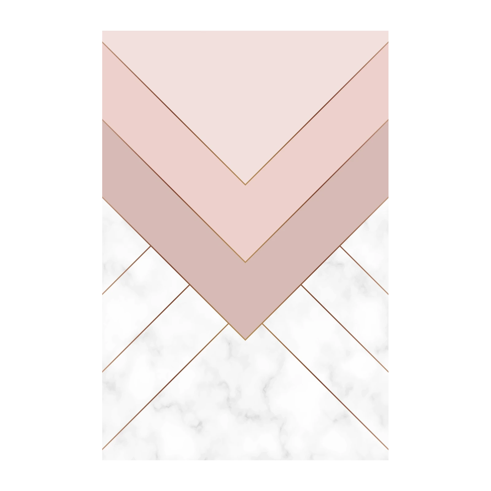 Blush Pink Geometric Marble Wall Art