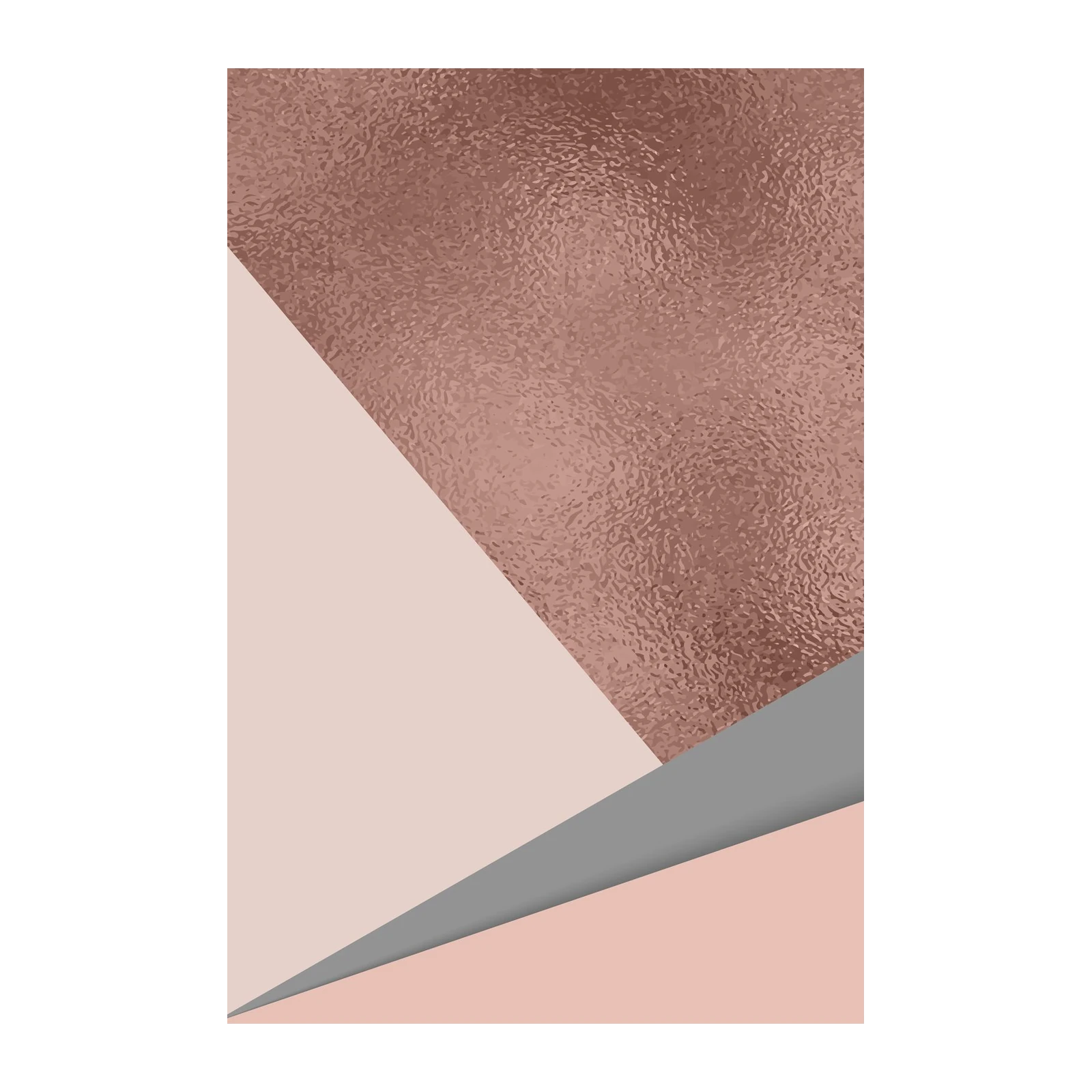 Rose Gold Geometric Abstract Wall Art
