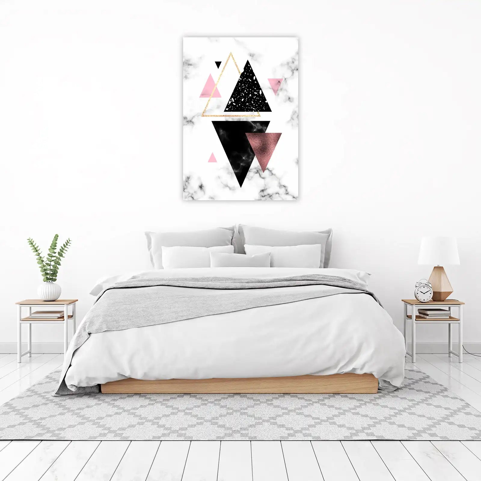 Geometric Marble & Rose Gold Wall Art