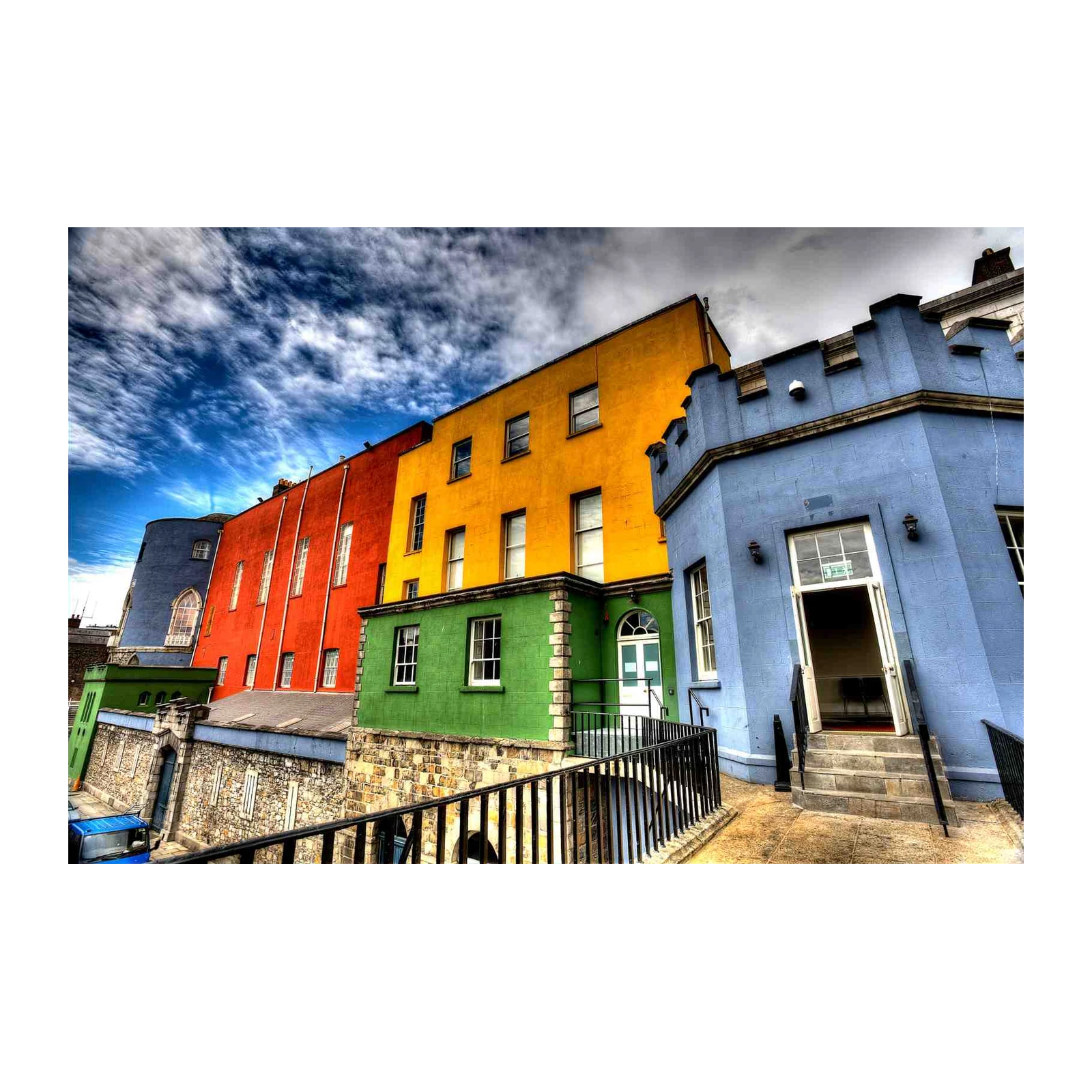 Vibrant Cityscape Buildings Wall Art