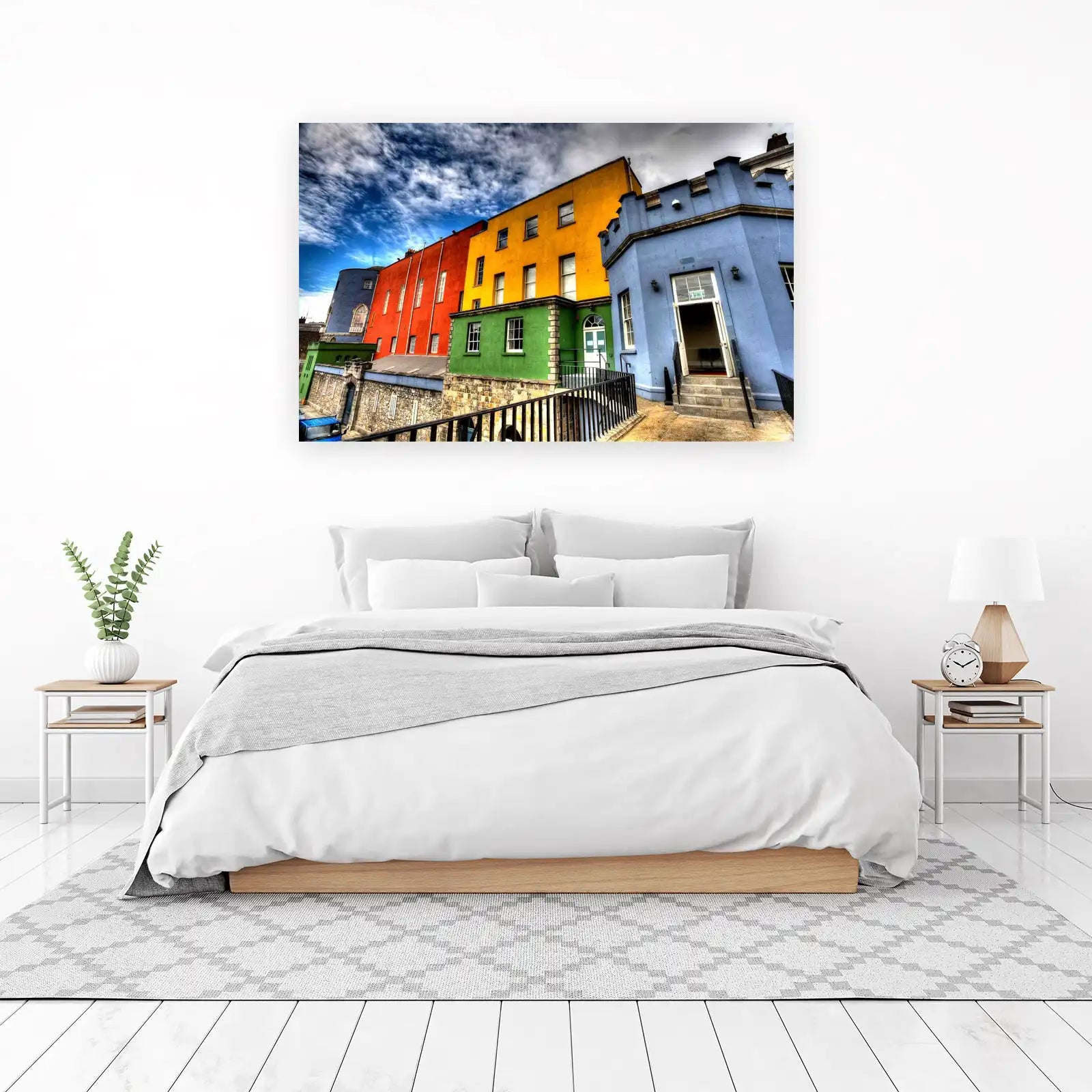 Vibrant Cityscape Buildings Wall Art