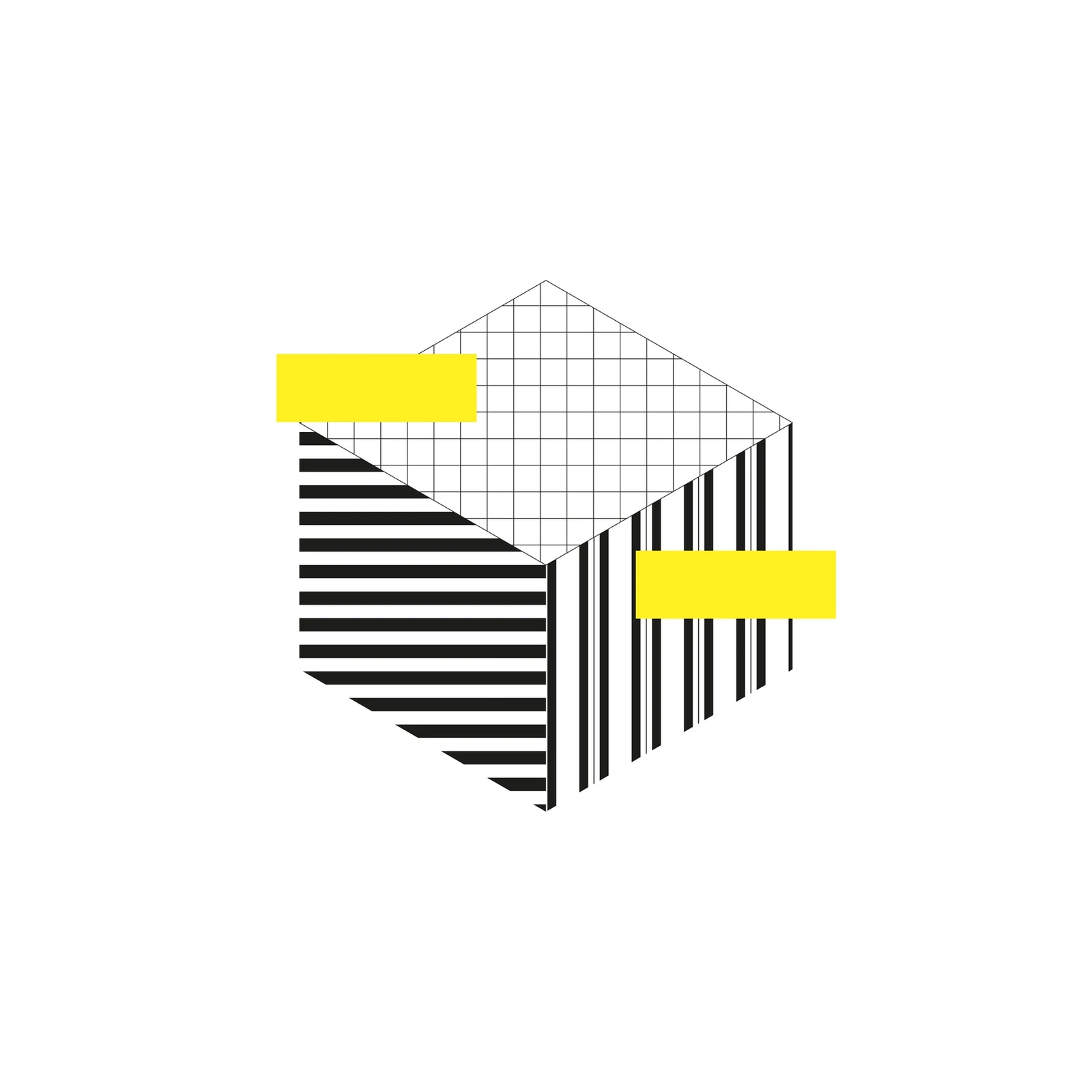 Geometric Pop Art Yellow Stripes Wall Art