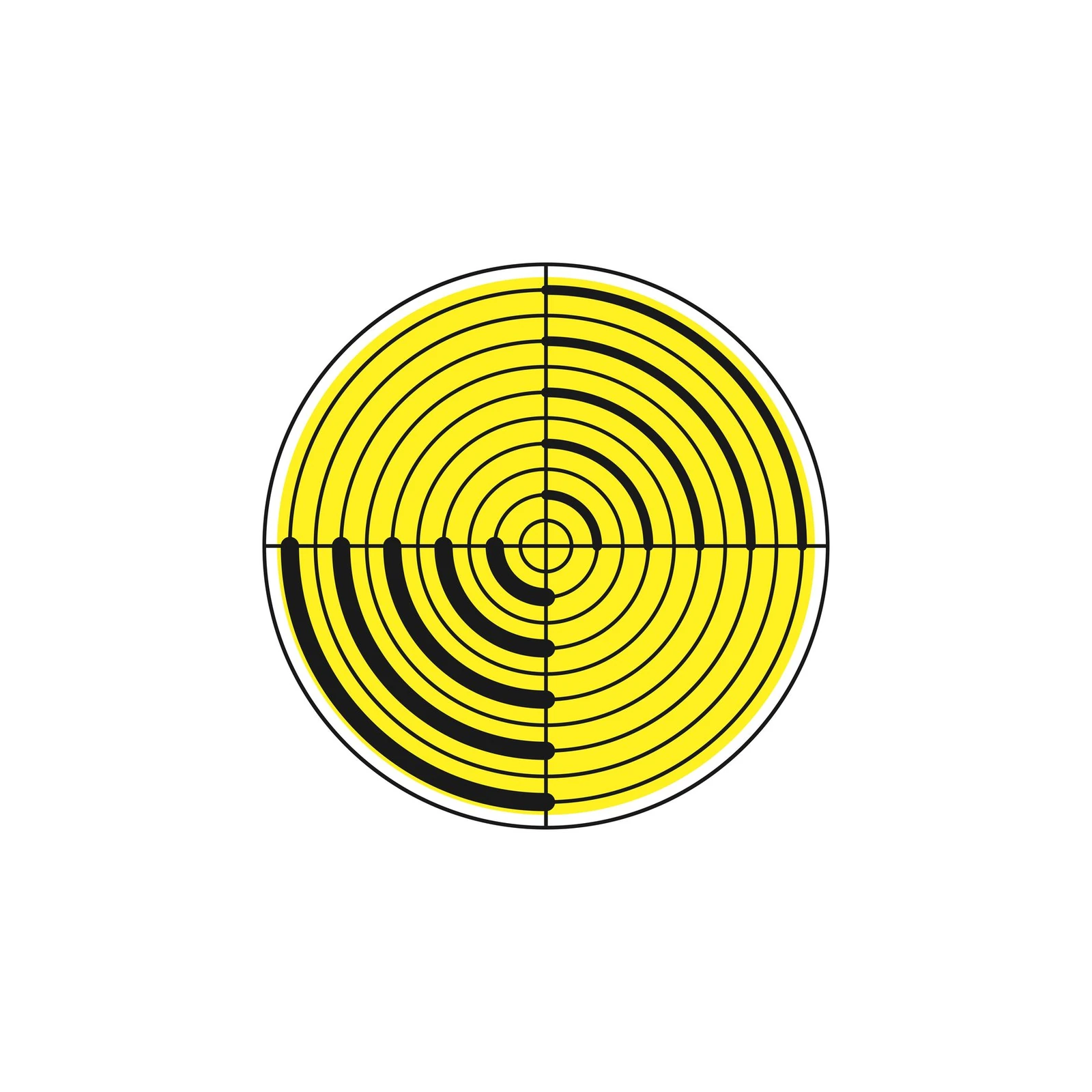 Bold Yellow Target Art Wall Art