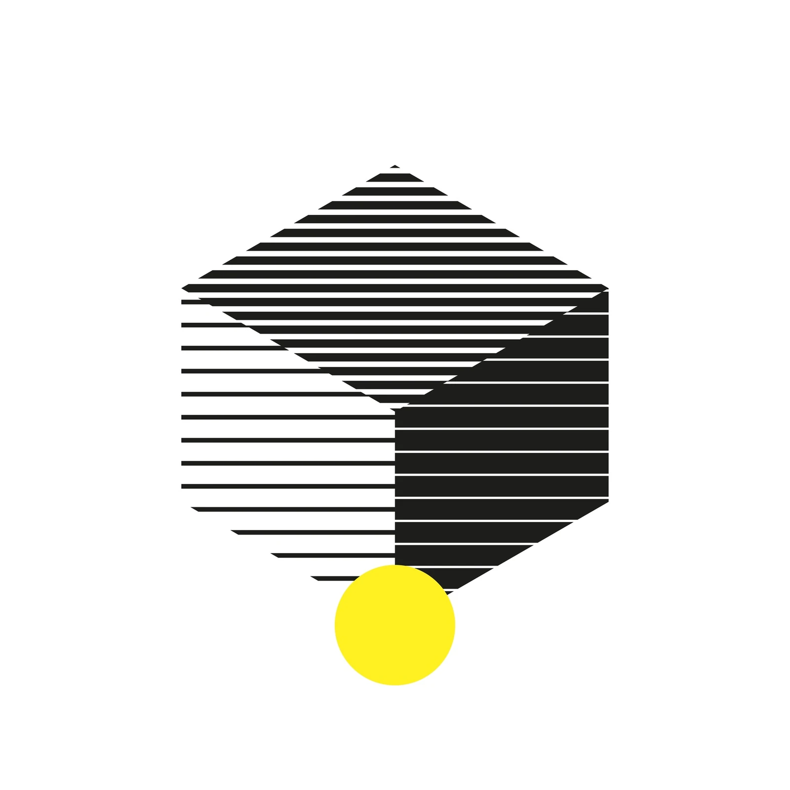 Abstract Geometric Yellow Circle Wall Art