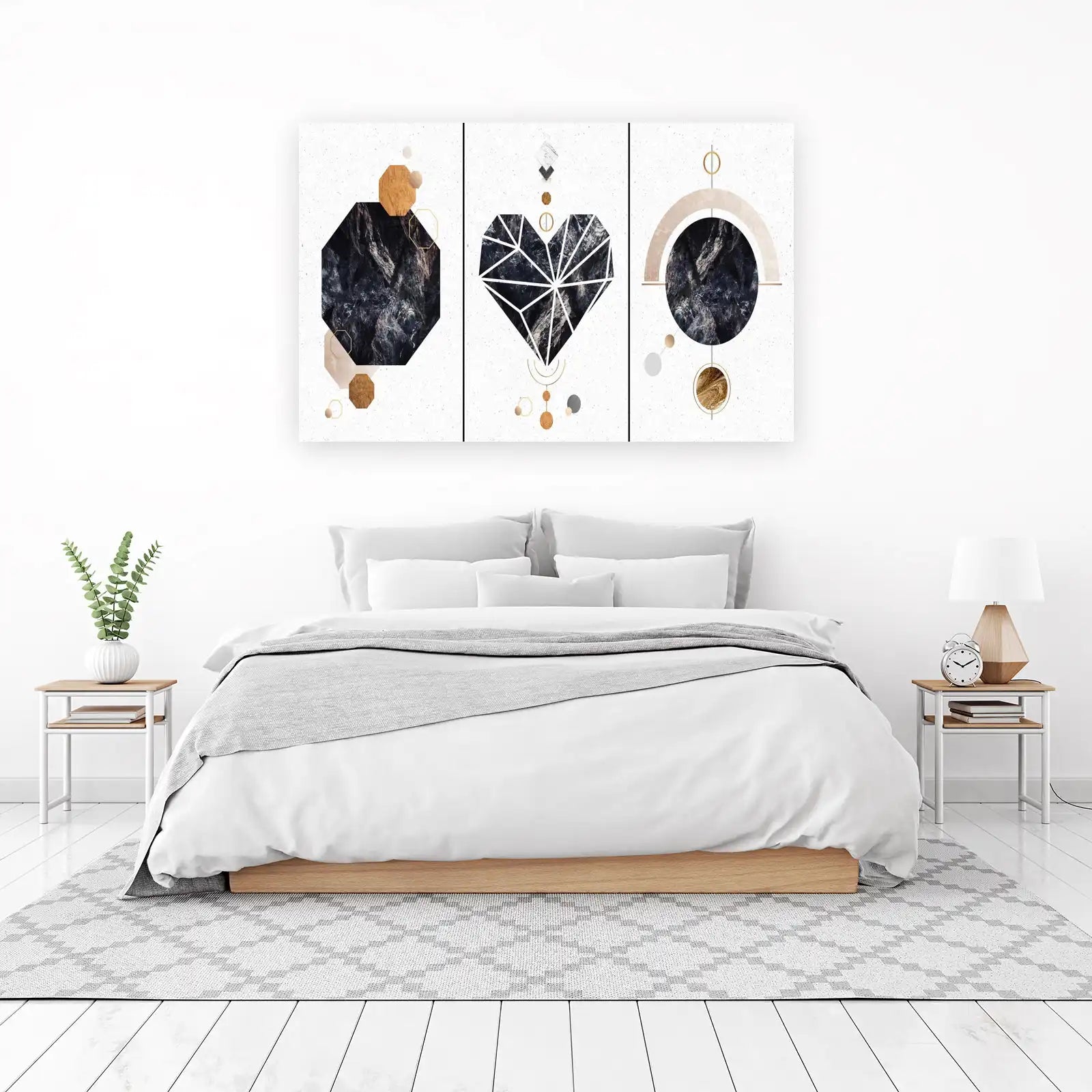 Abstract Geometric Textured Wall Art Wall Art