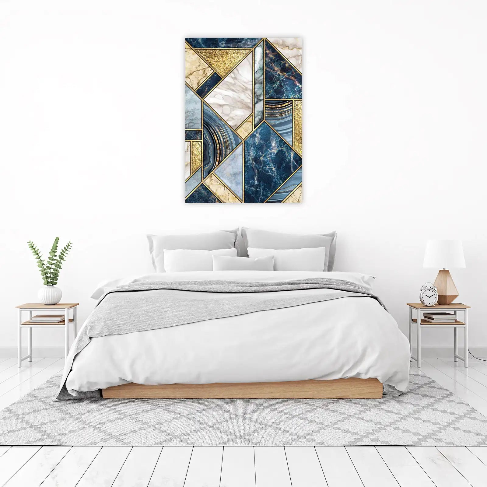 Luxury Geode & Marble Geometric Wall Art