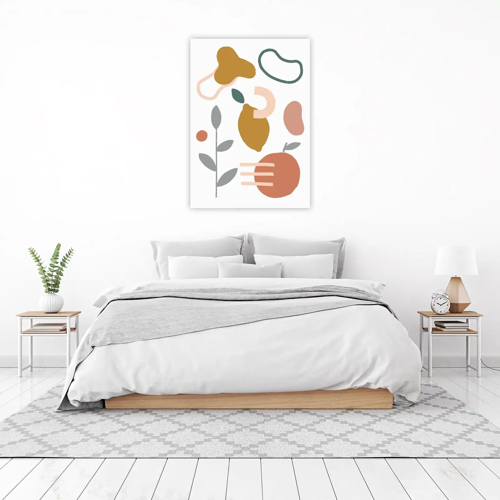 Boho Abstract Fruit & Leaves Wall Art