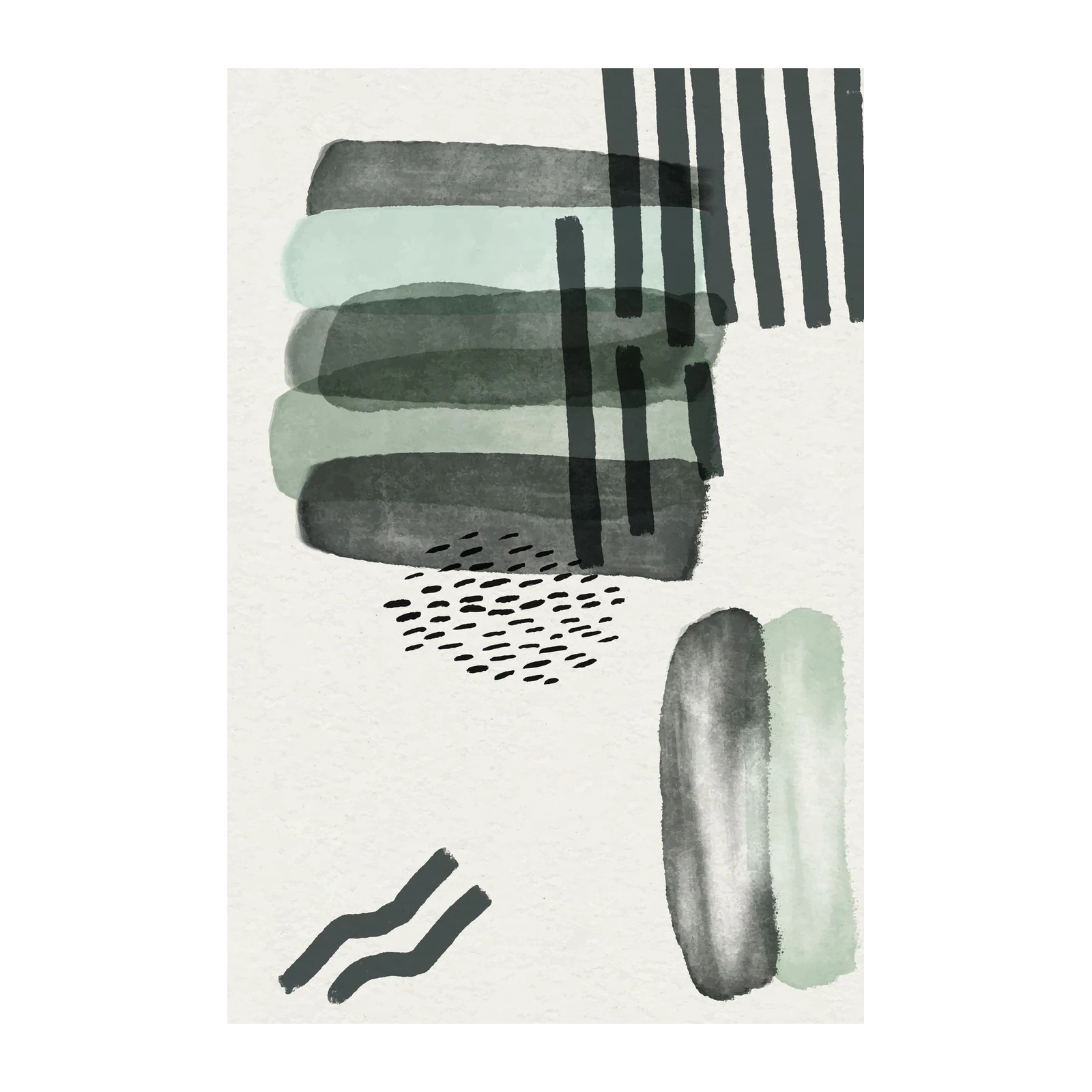 Abstract Strokes & Stripes Wall Art