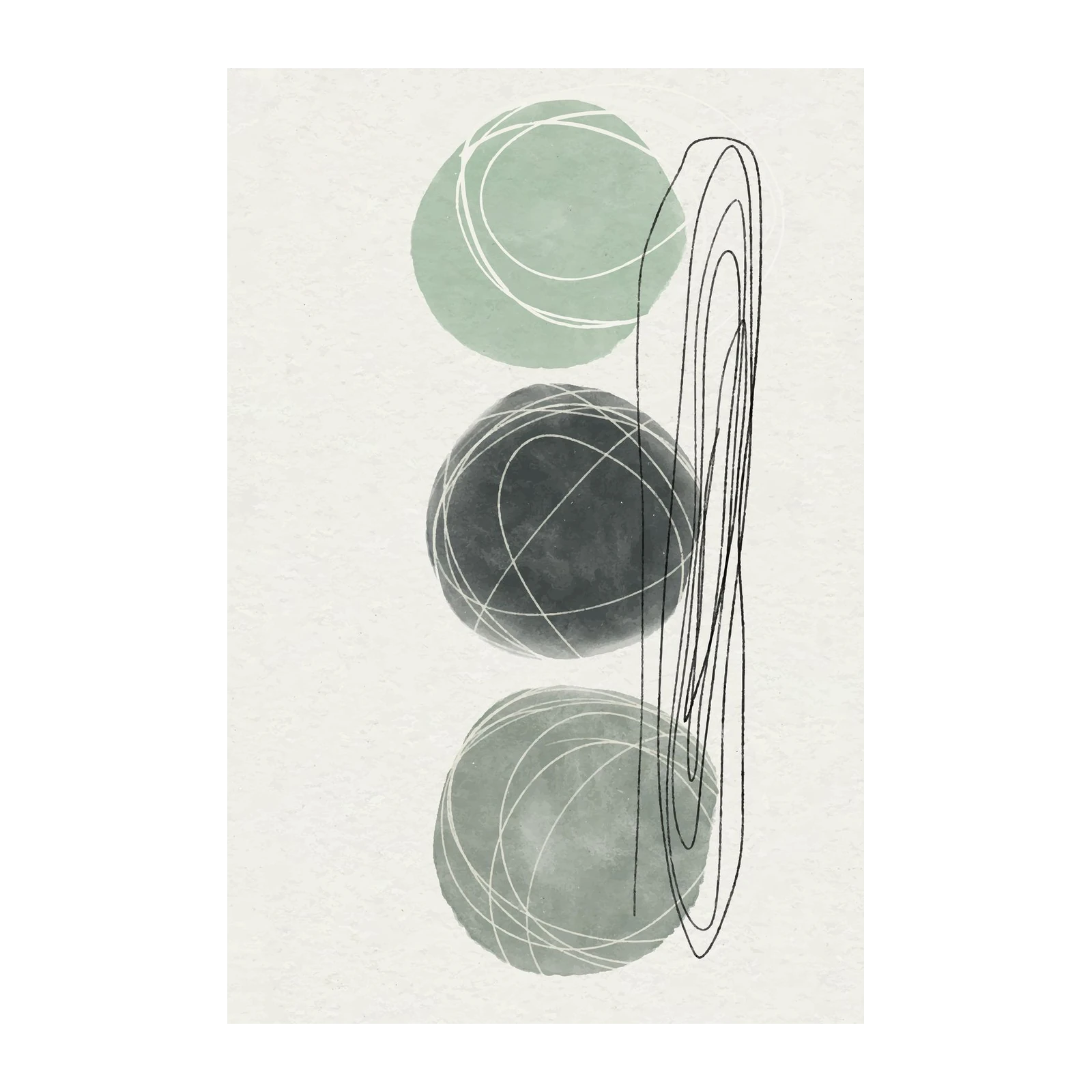 Abstract Spheres & Lines Wall Art