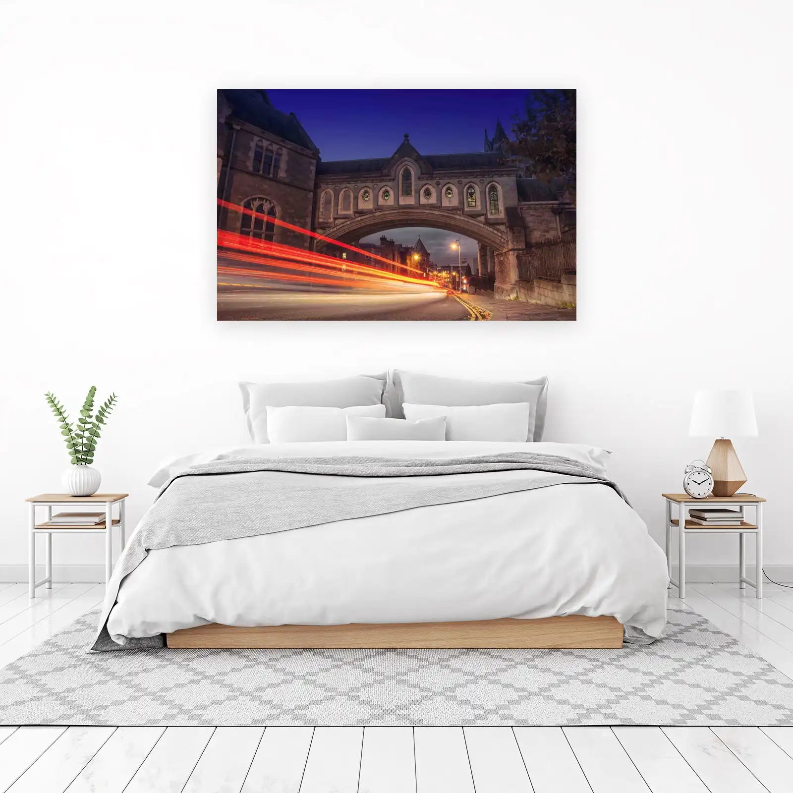 Dublin Bridge Night Cityscape Wall Art
