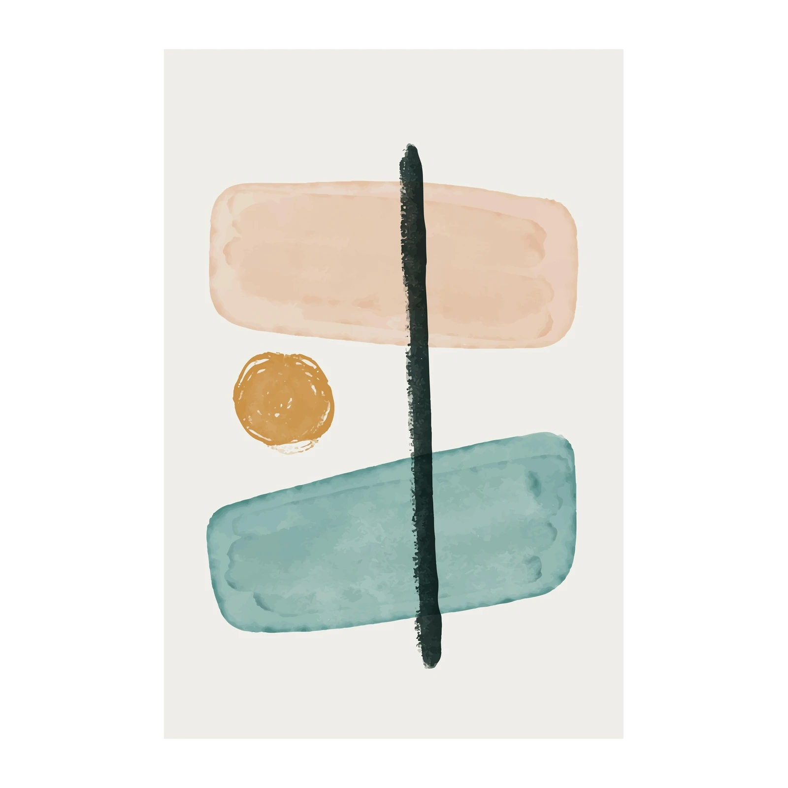 Boho Abstract Shapes Wall Art