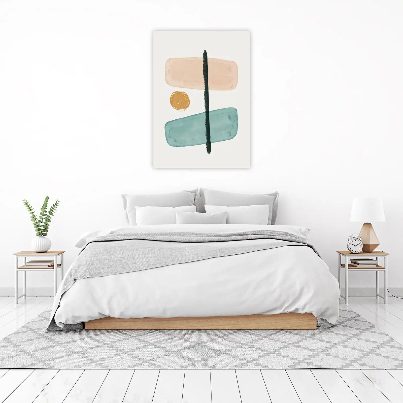 Boho Abstract Shapes Wall Art