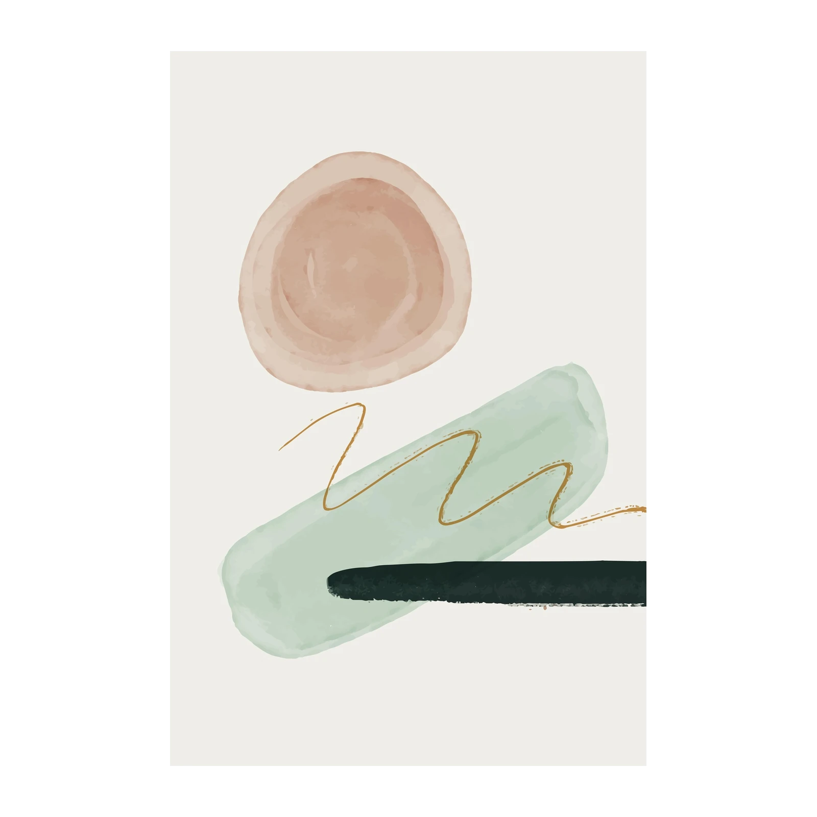 Boho Abstract Shapes Wall Art Wall Art