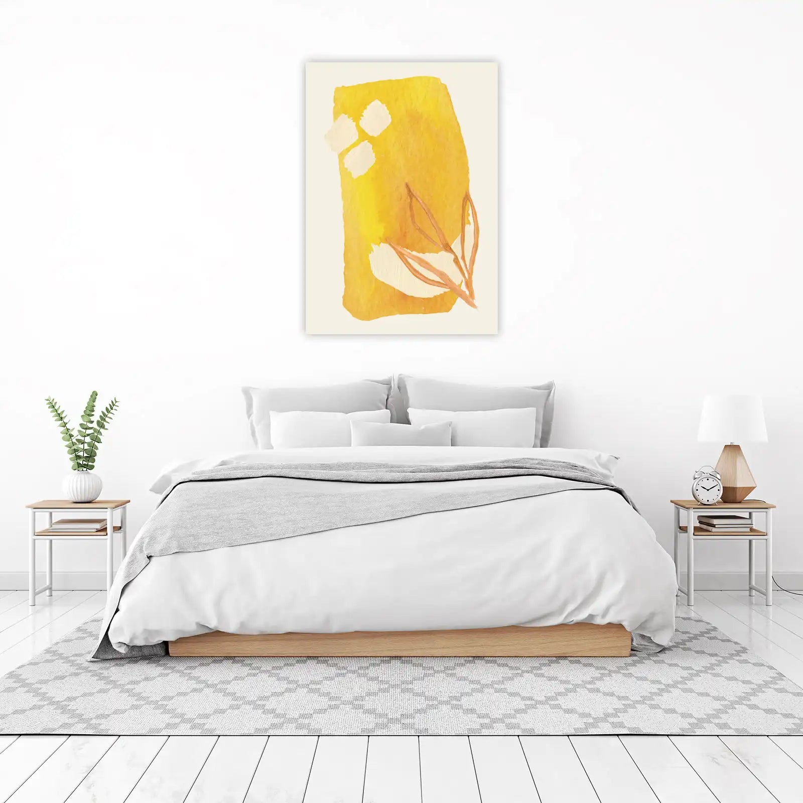 Sunny Abstract Botanical Gold Wall Art