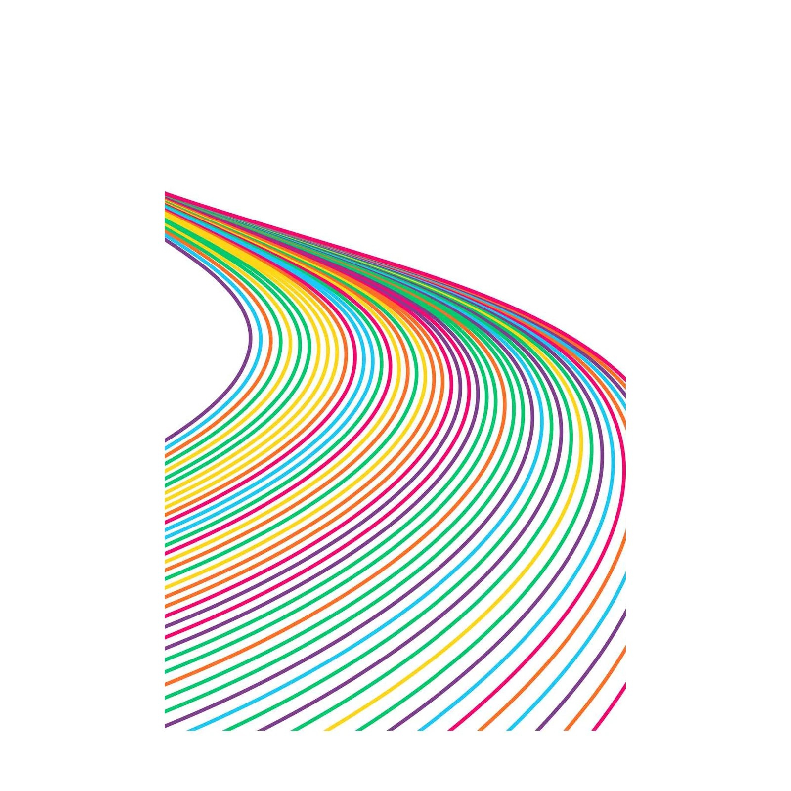 Vibrant Rainbow Stripe Abstract Wall Art