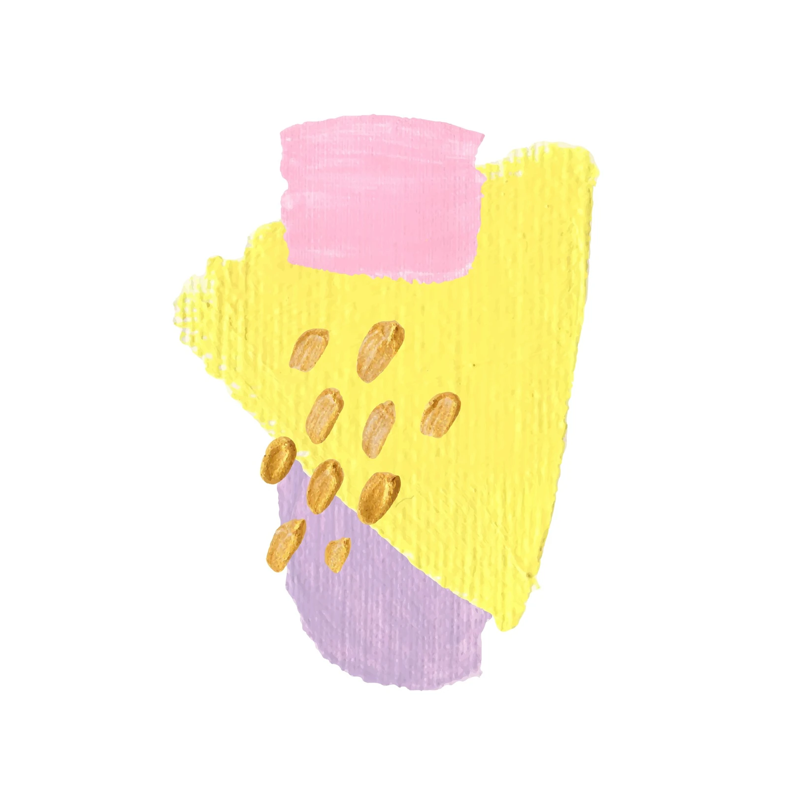 Abstract Gold Dot Pastel Burst Wall Art