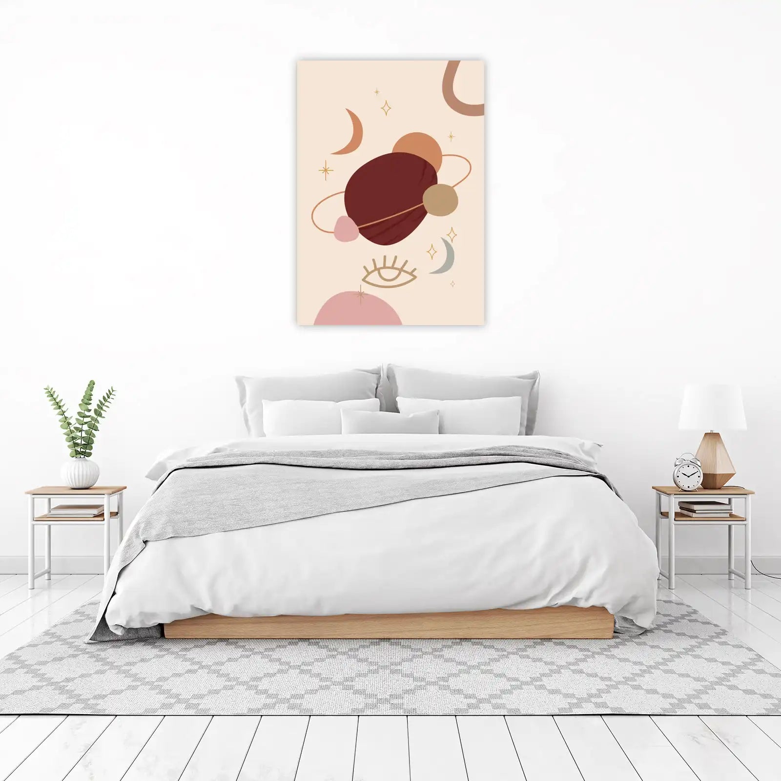 Boho Celestial Planet & Eye Wall Art