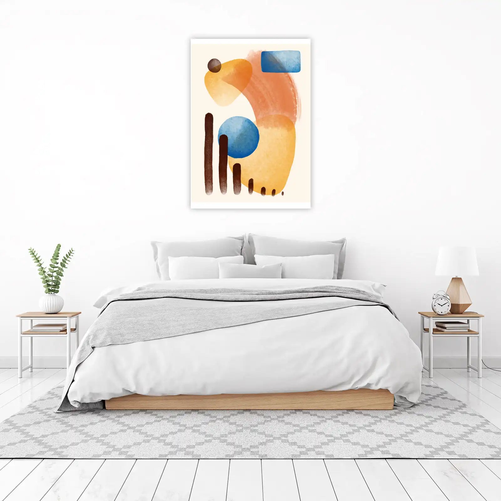Abstract Mid-Century Modern Shapes Wall Art