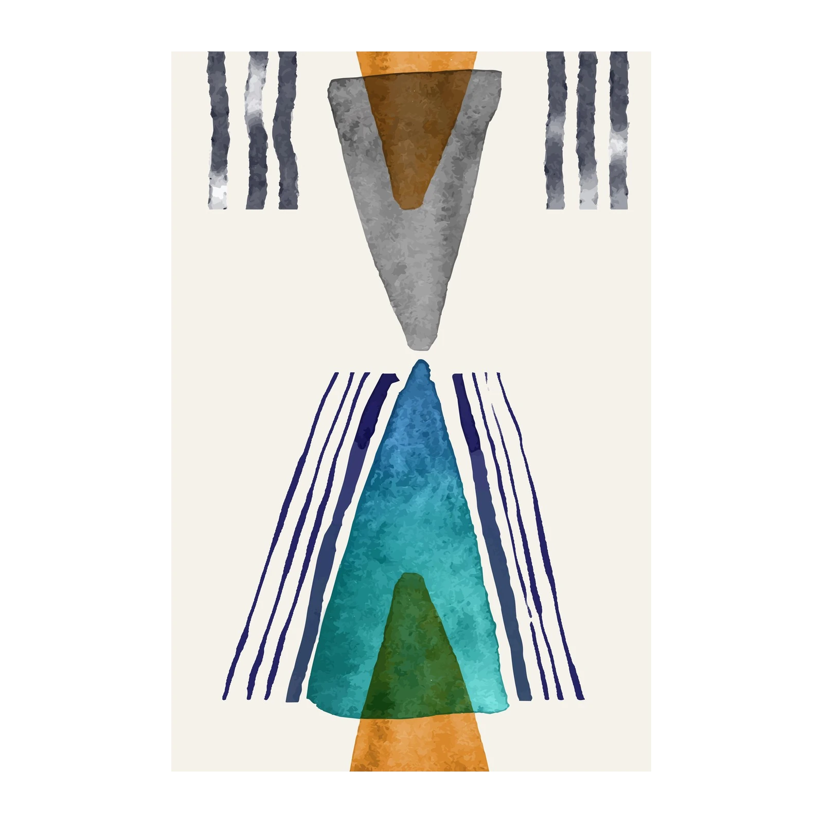 Boho Abstract Geometric Wall Art