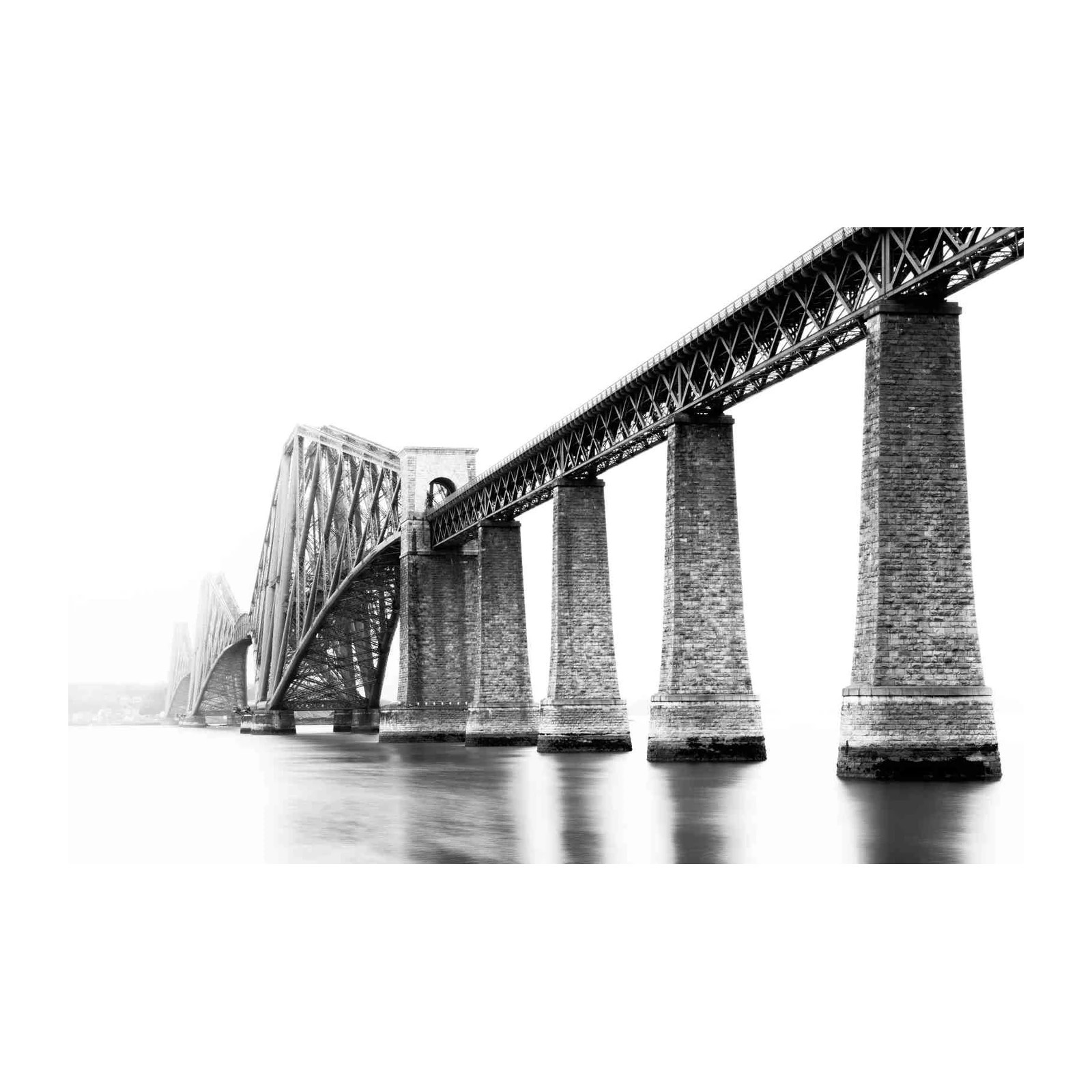 Iconic Bridge B&W Landscape Wall Art