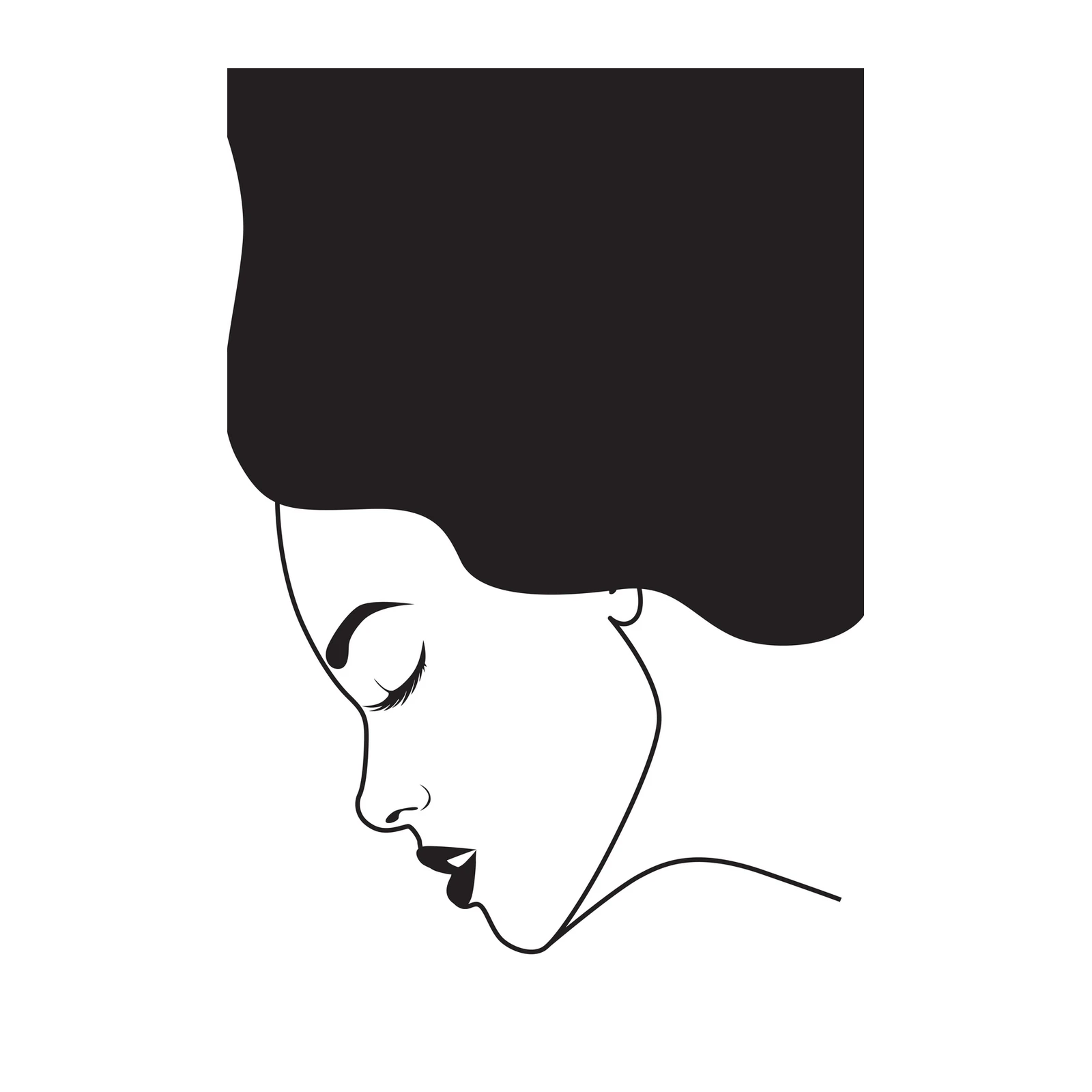 Elegant Minimalist Woman Face Wall Art