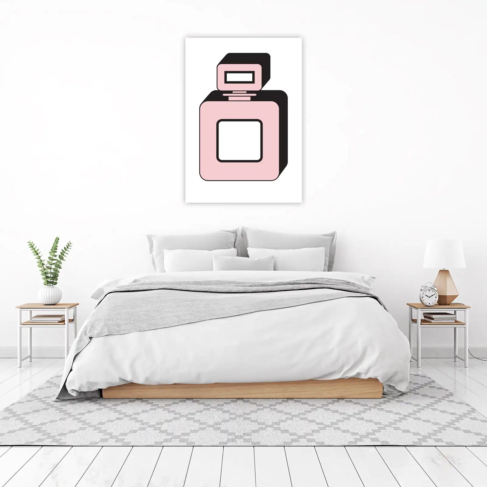 Chic Perfume Bottle Minimalist Wall Art