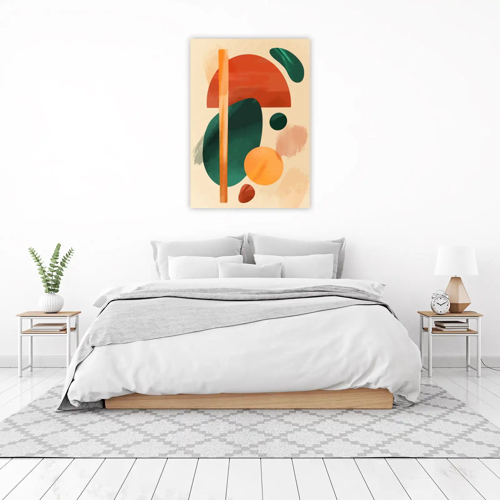 Mid-Century Modern Abstract Circles Wall Art