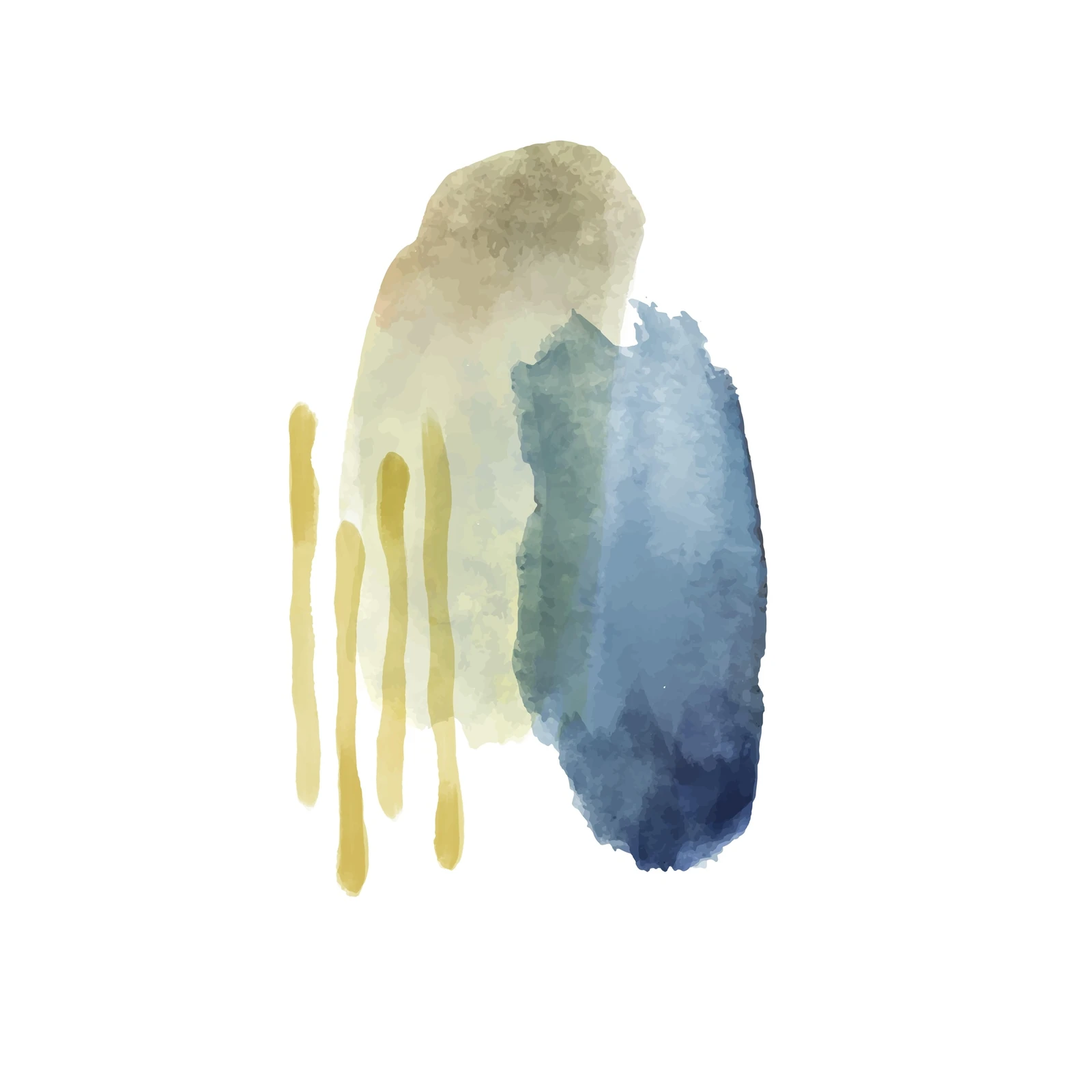 Abstract Watercolor Drips Wall Art