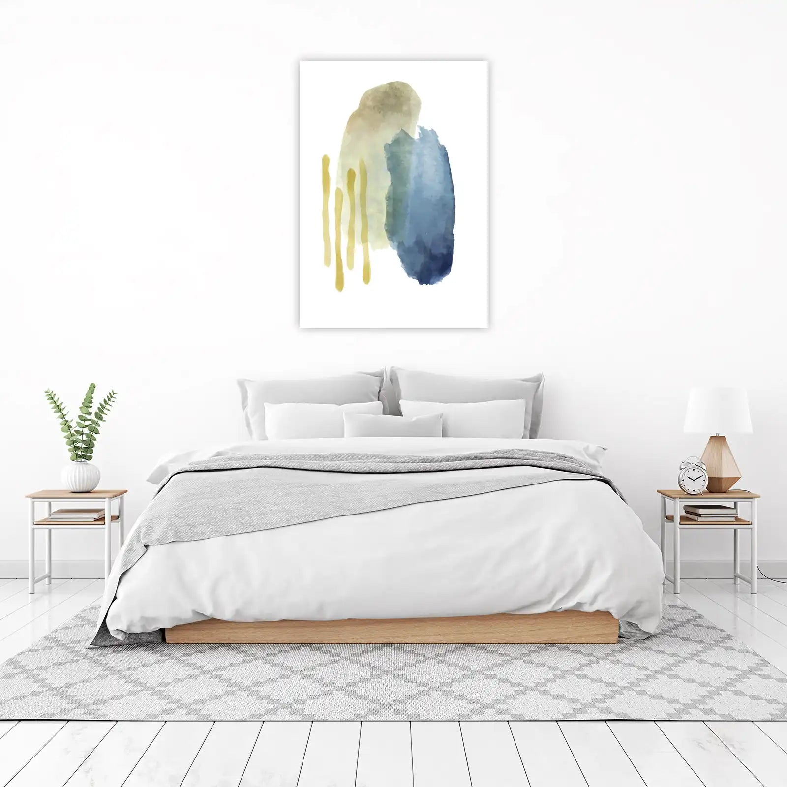 Abstract Watercolor Drips Wall Art