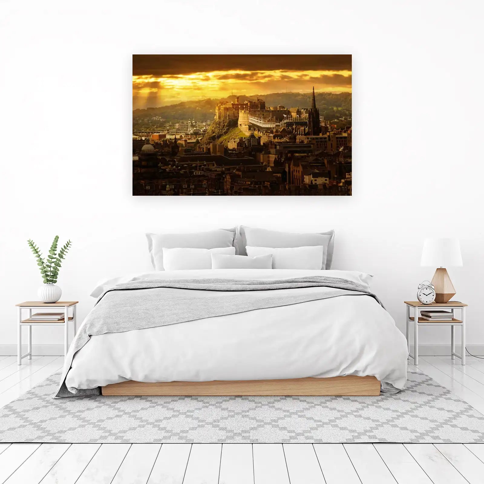 Majestic Edinburgh Castle Sunset Wall Art