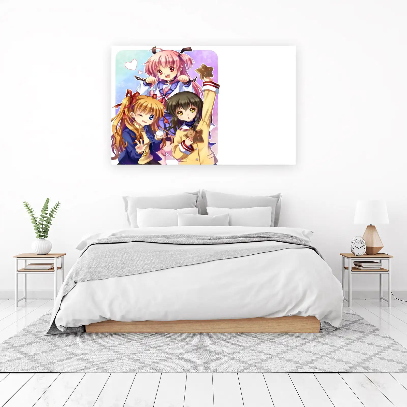 Cute Anime Girls Star Cookies Wall Art