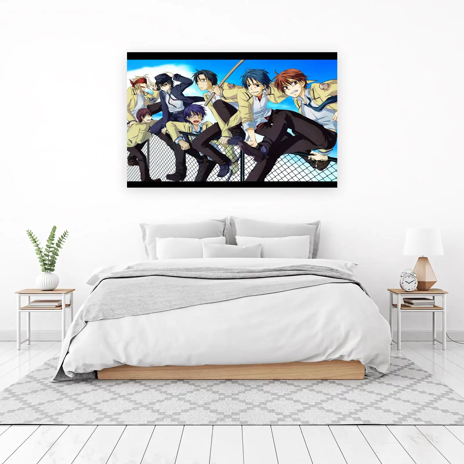 Dynamic Anime Group Pose Wall Art