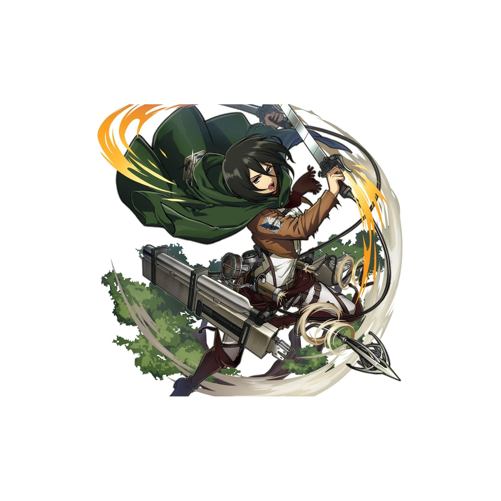 Mikasa Ackerman Action Pose Anime Wall Art