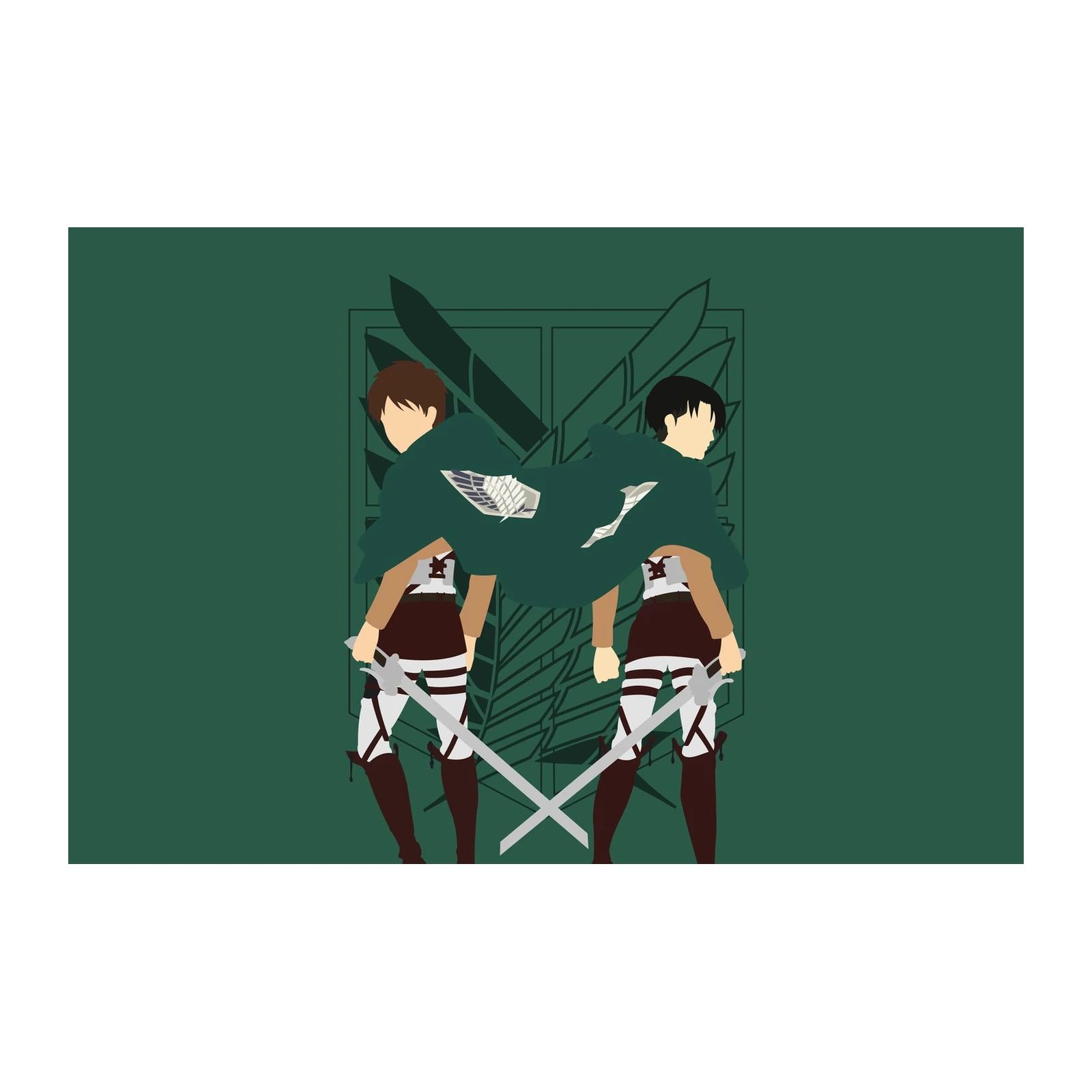 Attack on Titan Eren Levi Wings Wall Art