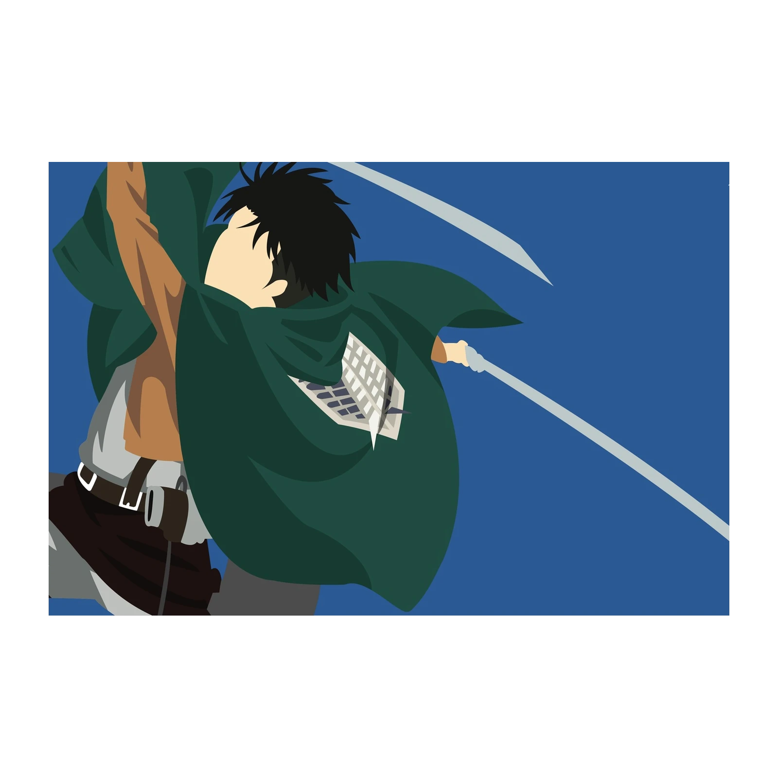 Attack on Titan Levi Ackerman Minimalist Wall Art