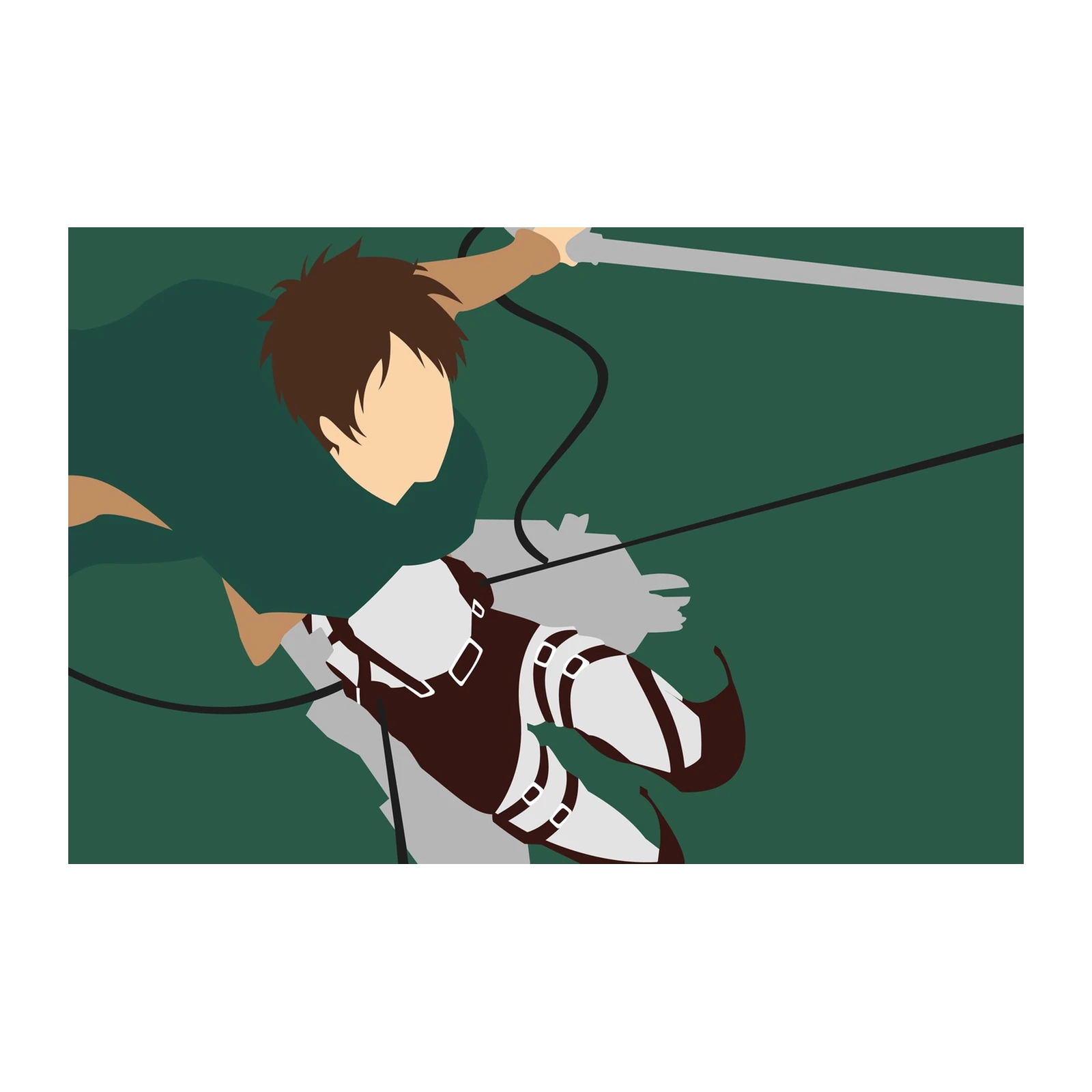 Anime Hero Action Pose Wall Art