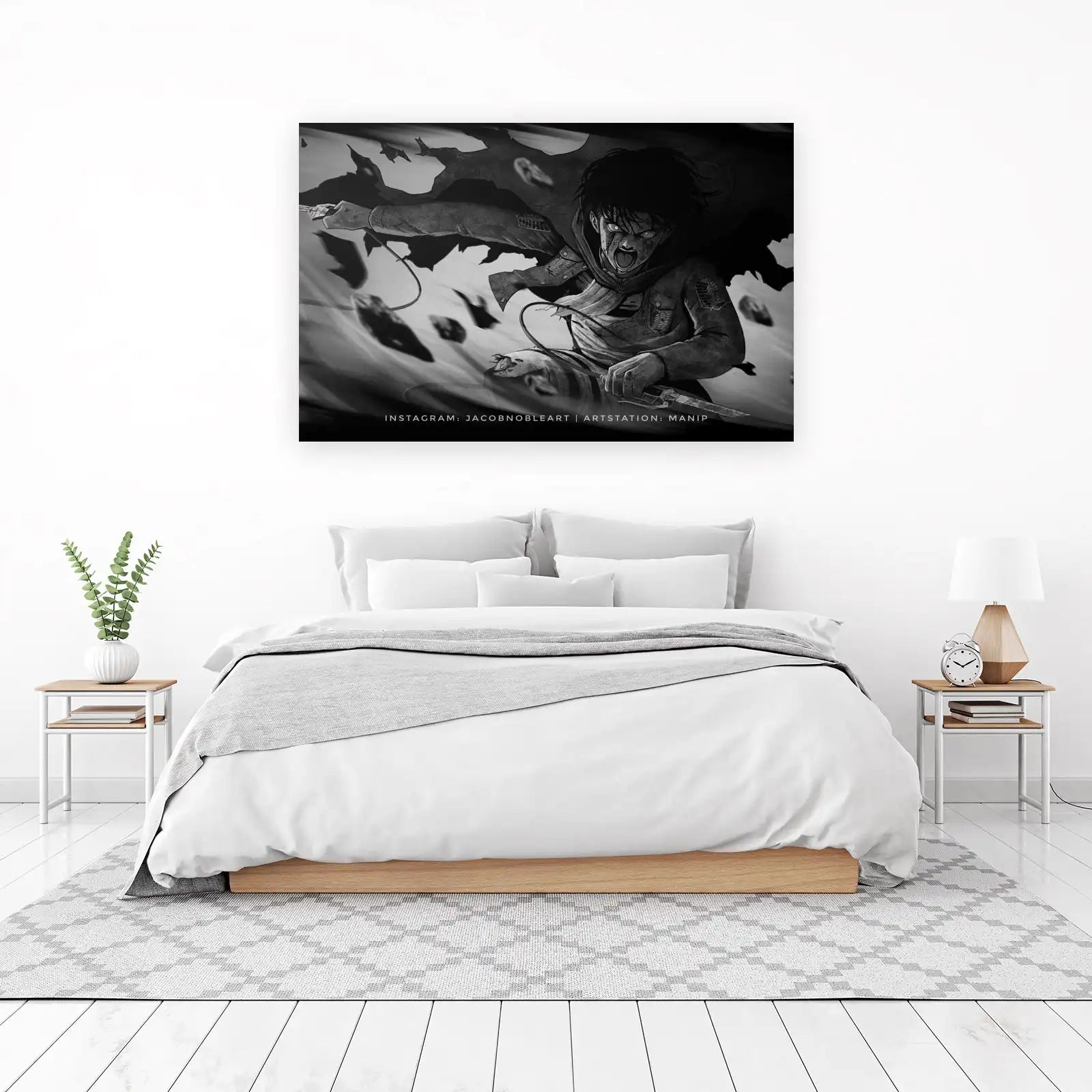 Epic Levi Ackerman Attack Wall Art