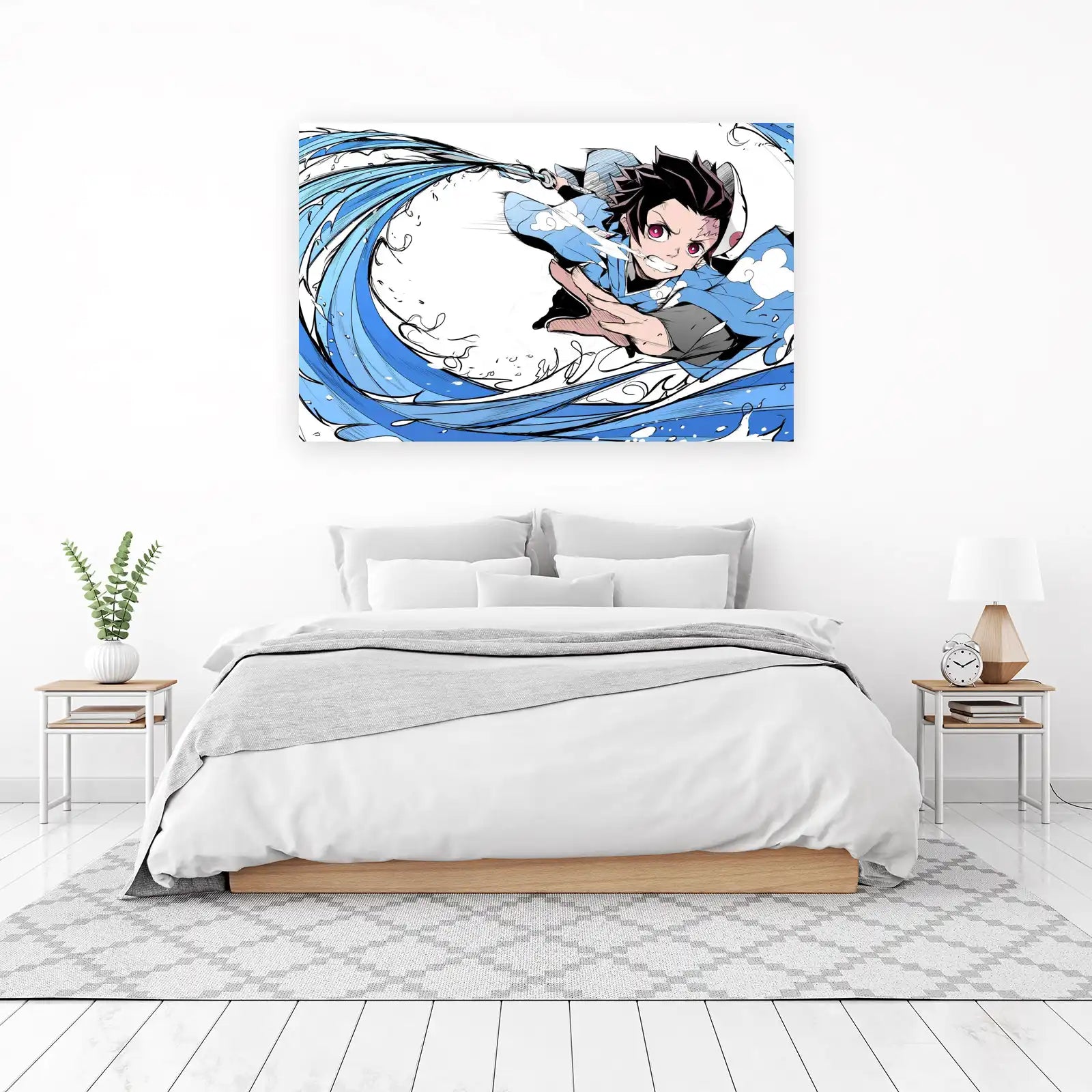 Dynamic Water Breathing Tanjiro Wall Art